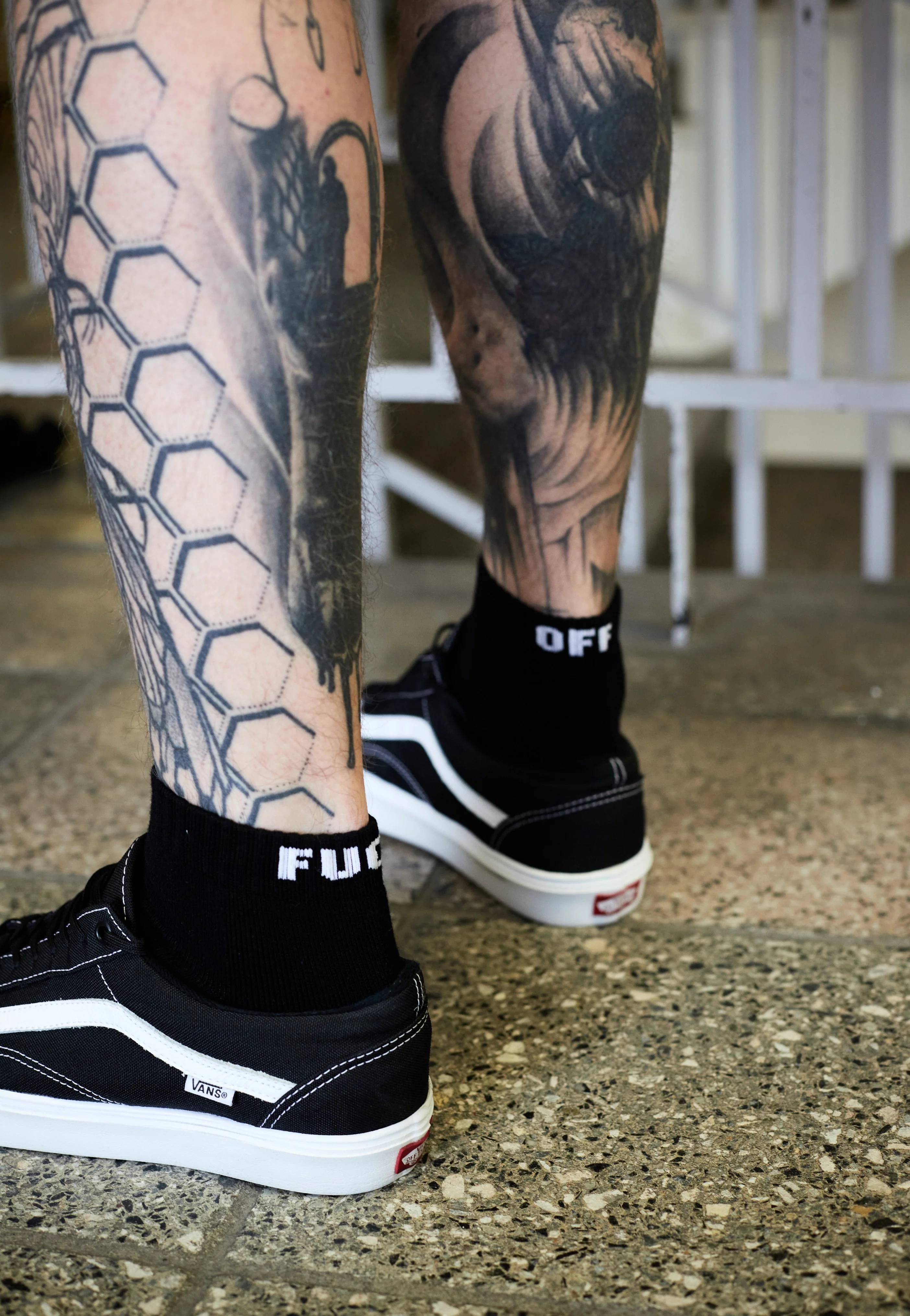 Fuck Off Sneaker Black - Socks - Image 2