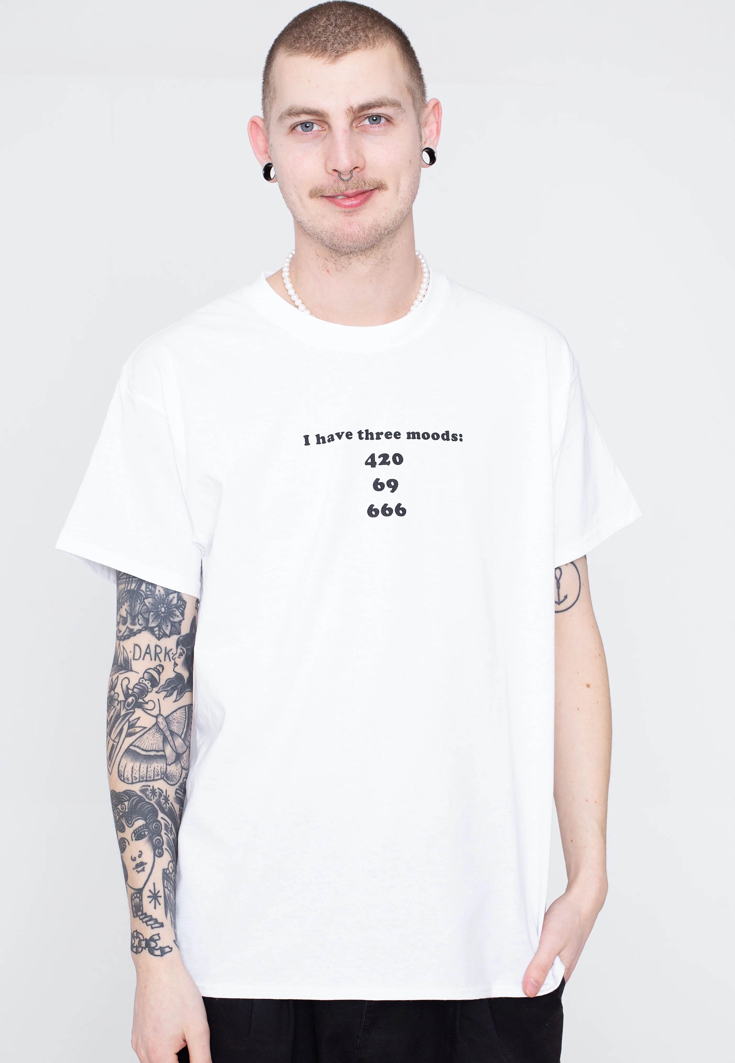 Three Moods White - T-Shirt - Image 3