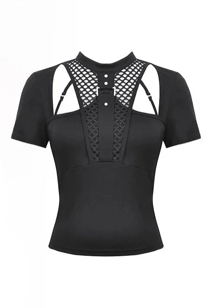 Punk Hollow Sexy Mesh Black - Top - Image 4