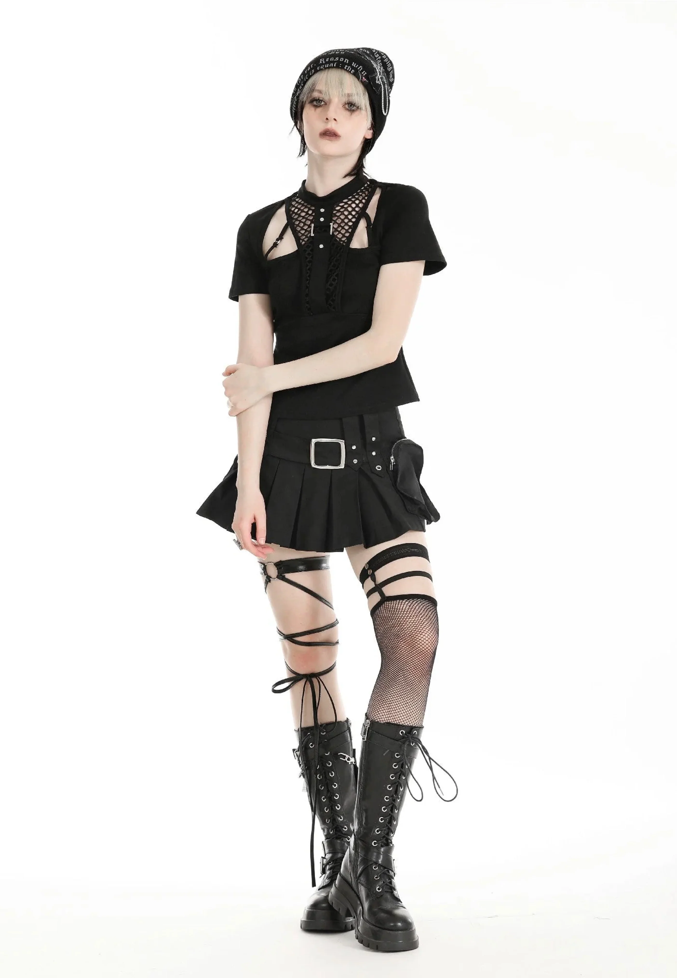 Punk Hollow Sexy Mesh Black - Top - Image 6