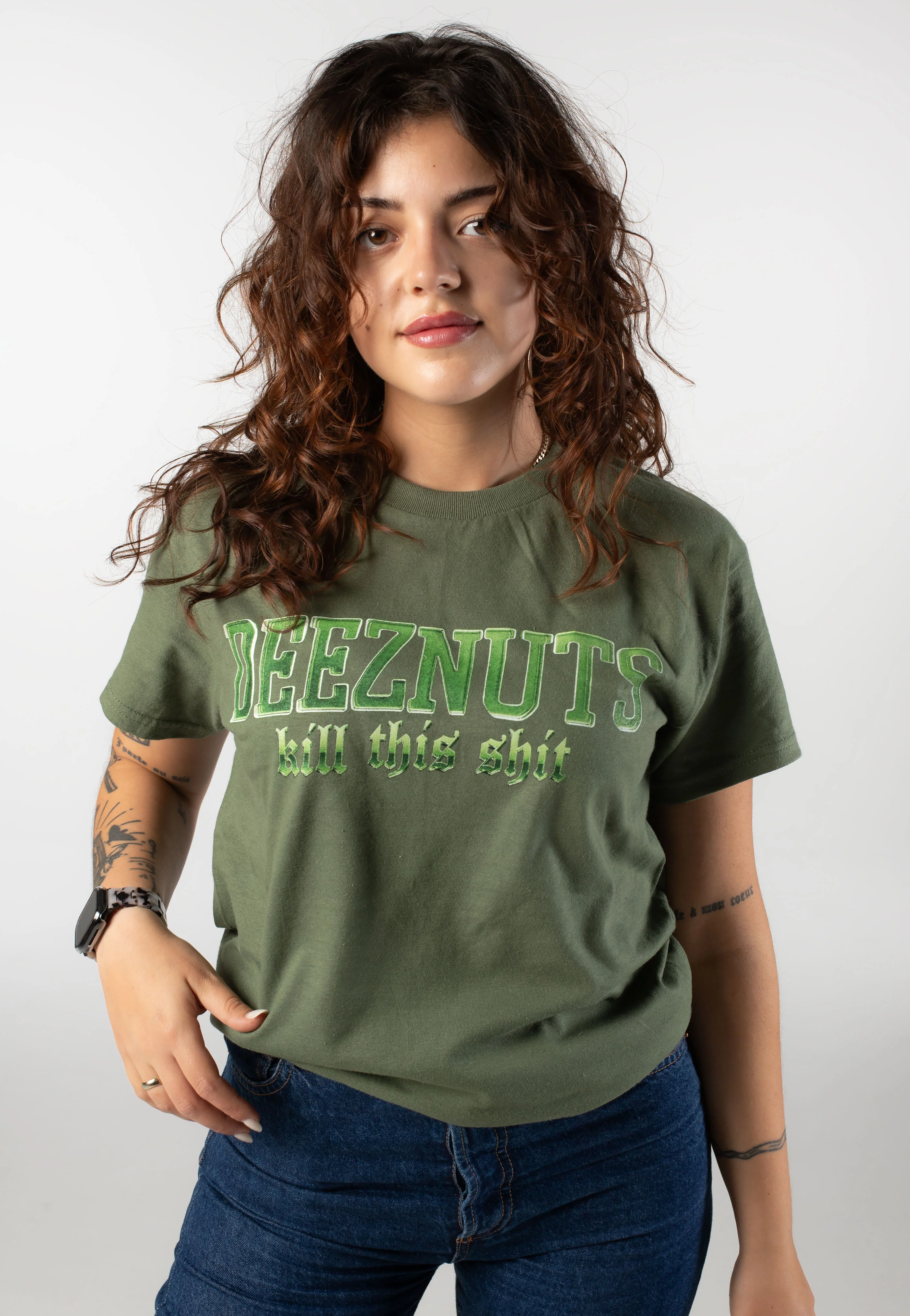Kill This Shit Military Green - T-Shirt - Image 5