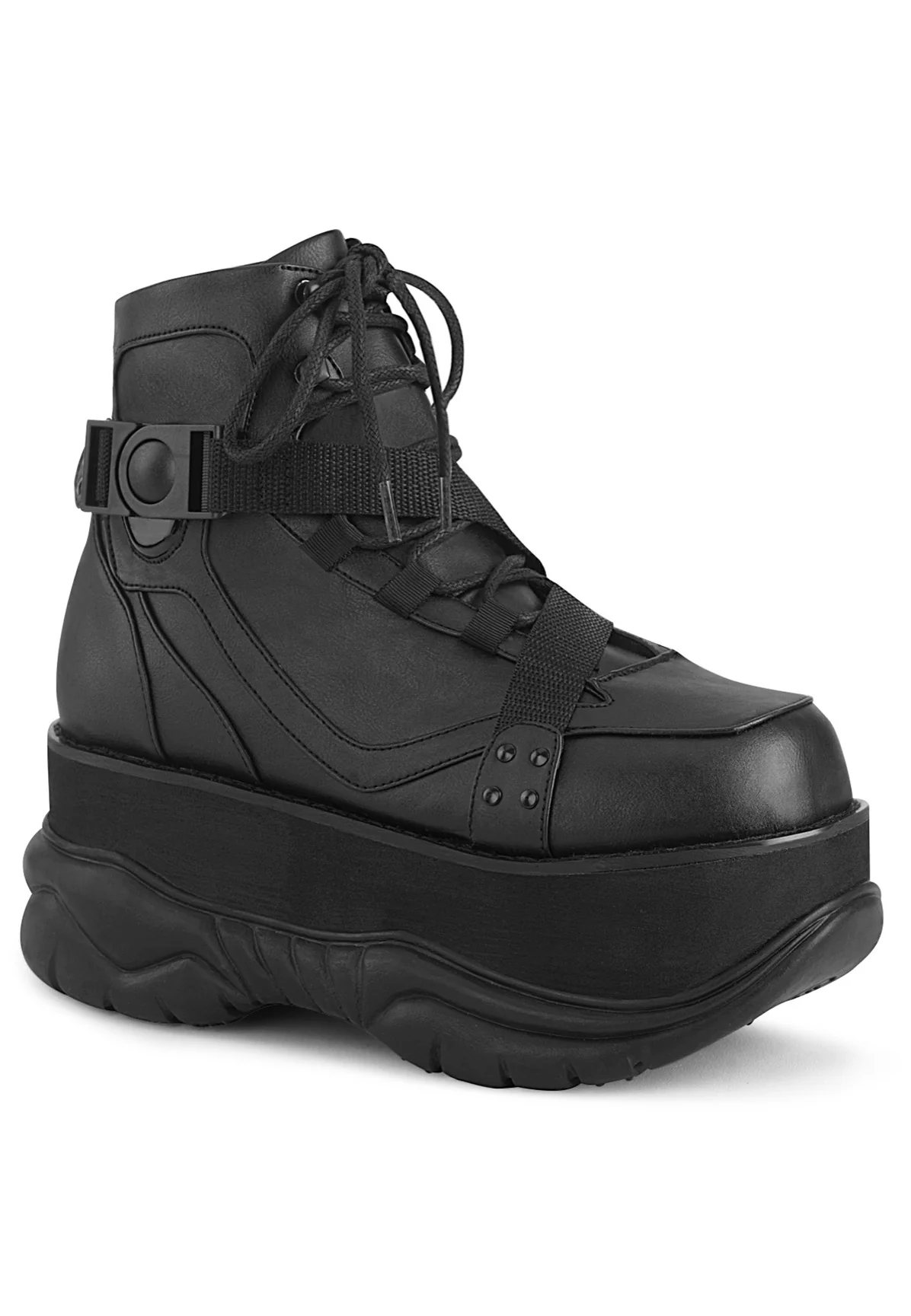 Neptune 181 Black Vegan Leather - Girl Shoes - Image 2