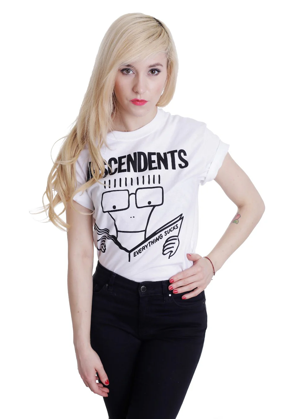 Everything Sucks White - T-Shirt - Image 5