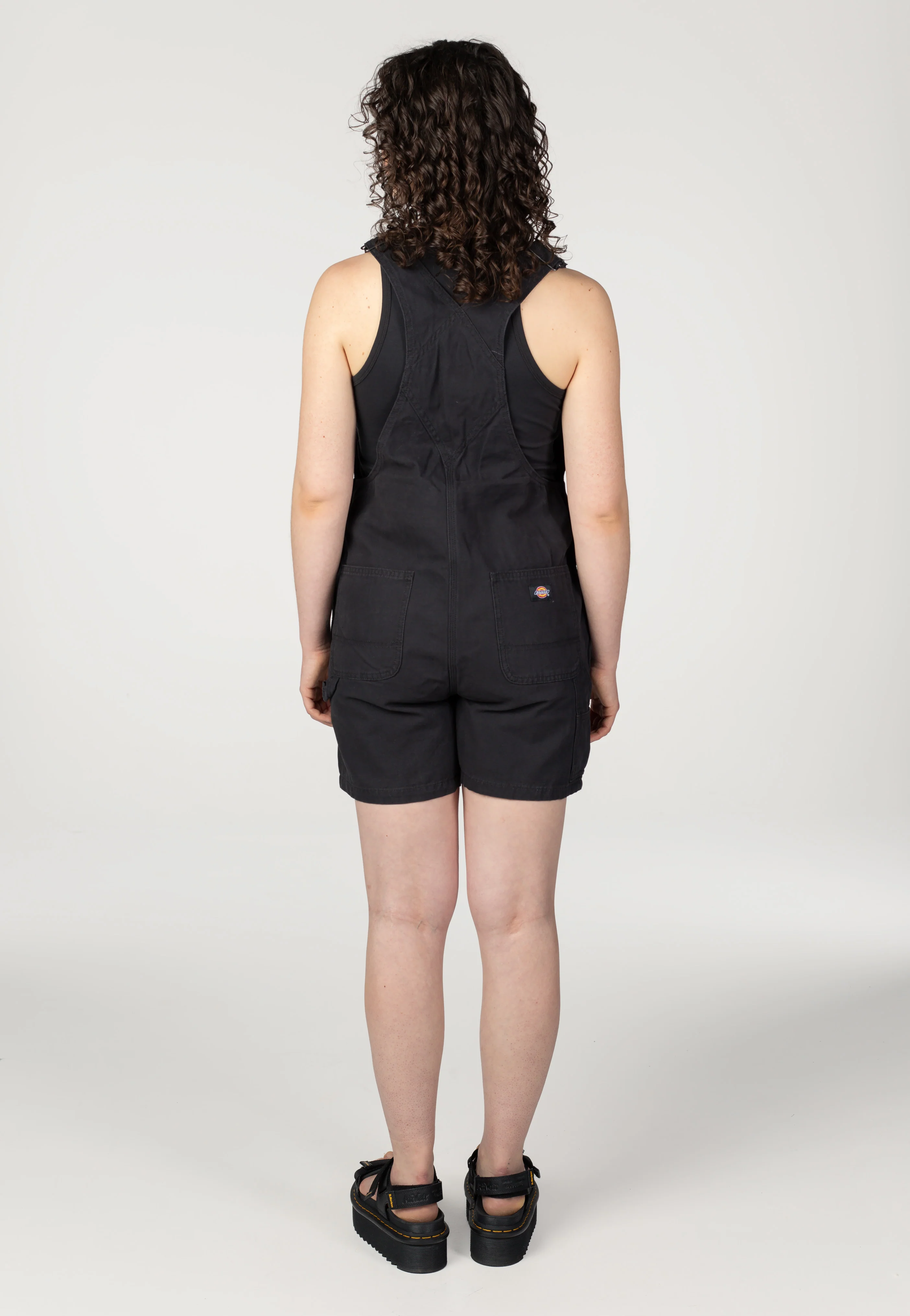 Canvas Short Bib W Black - Dungarees - Image 6