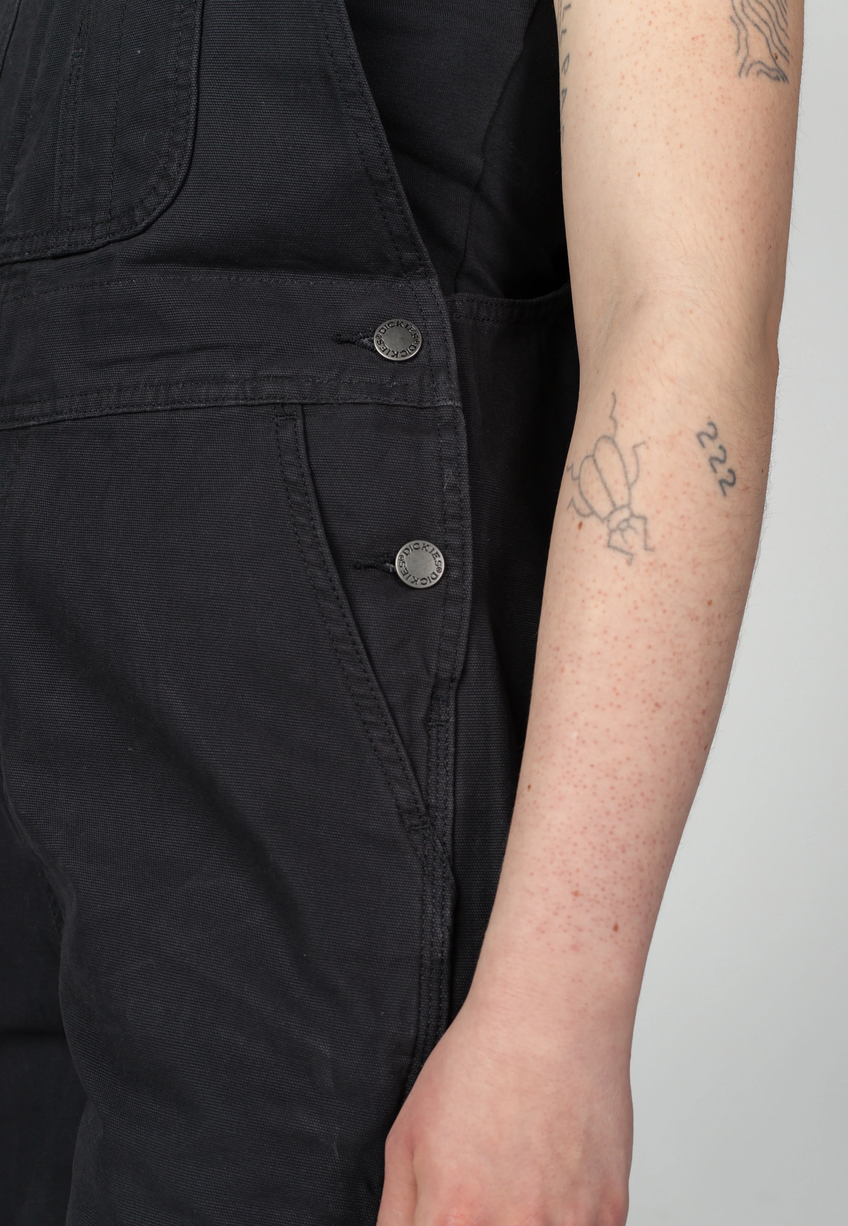 Canvas Short Bib W Black - Dungarees - Image 7