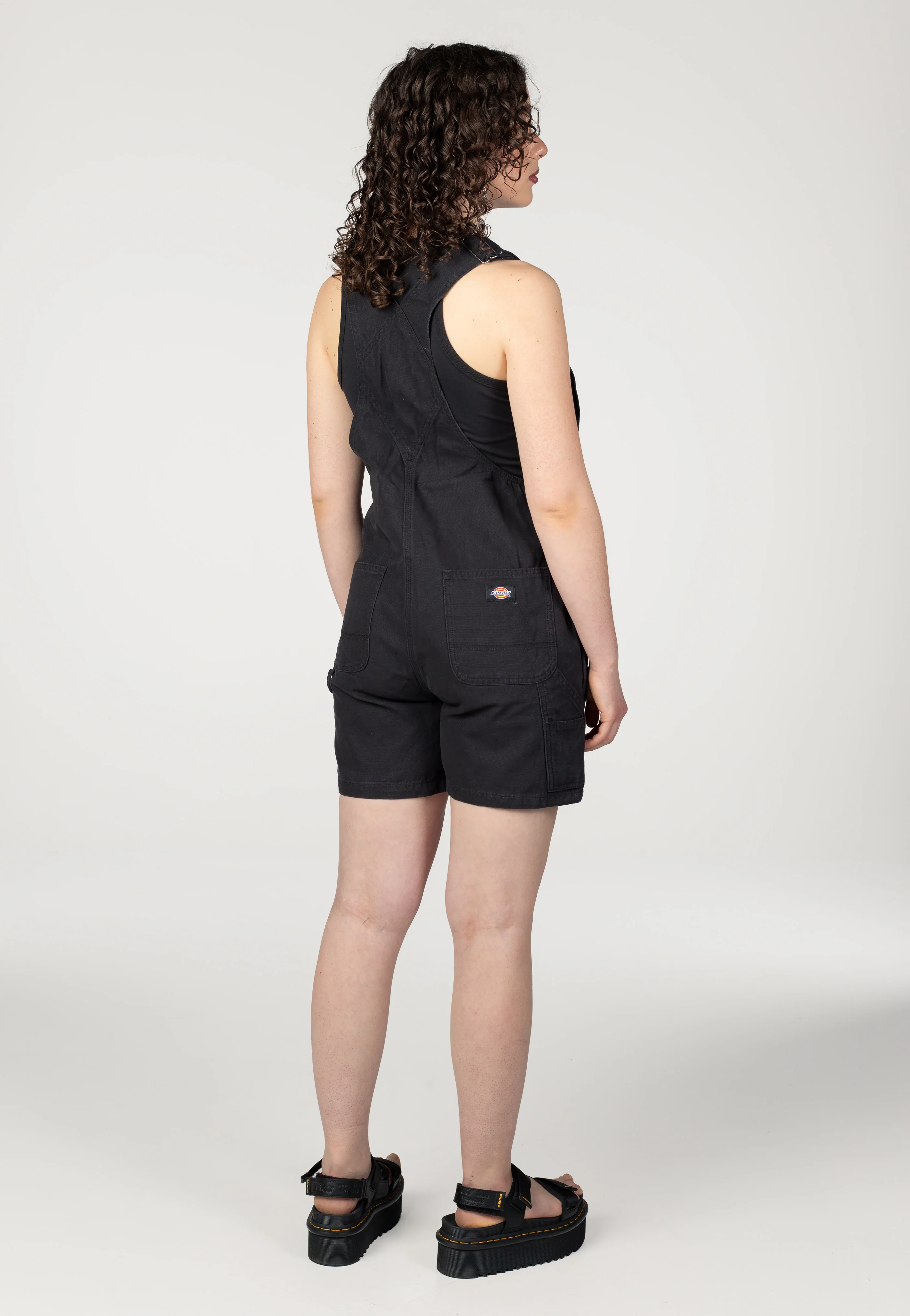 Canvas Short Bib W Black - Dungarees - Image 9