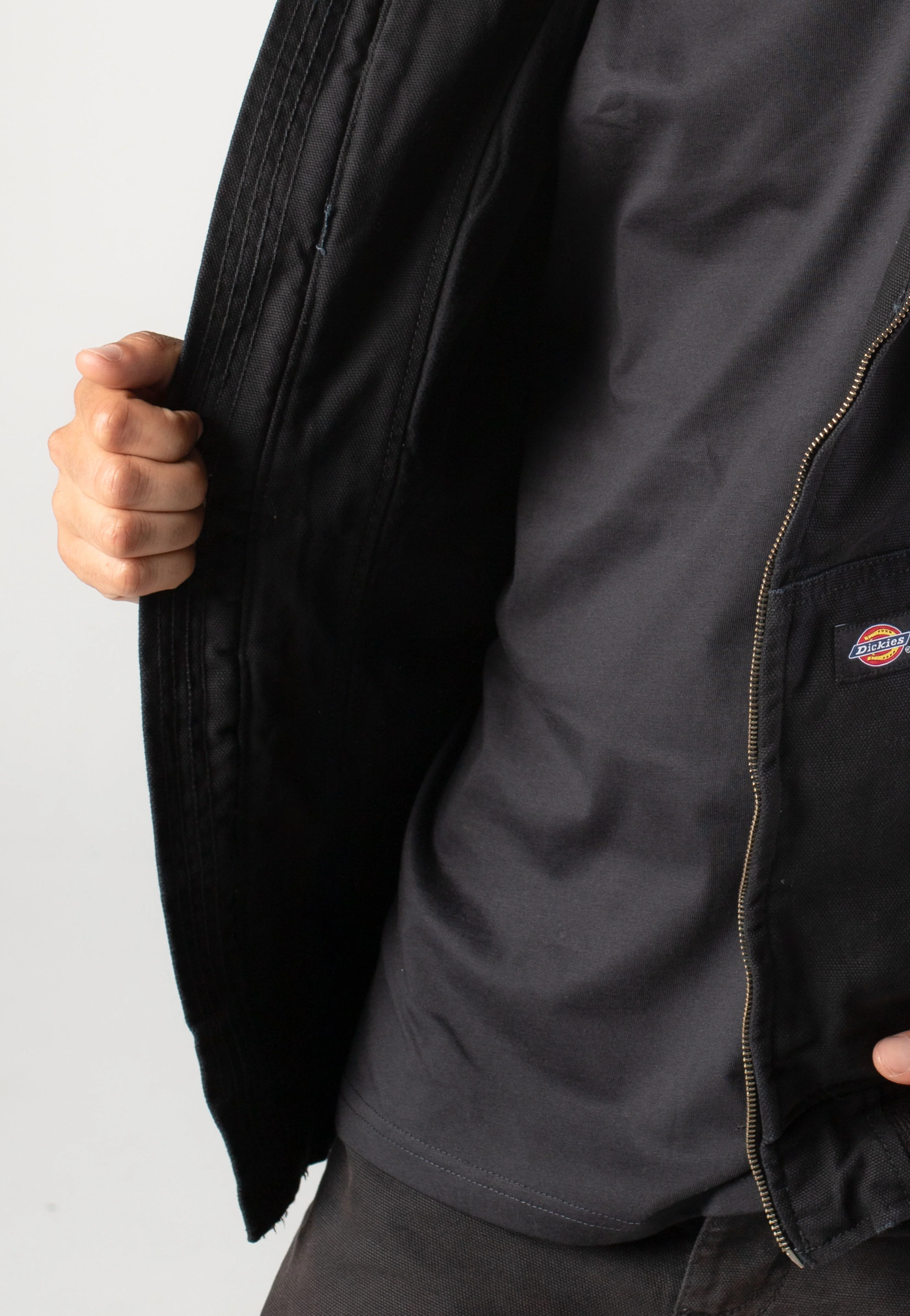 Hilham Hooded Canvas Black - Jeans Jacket - Image 7