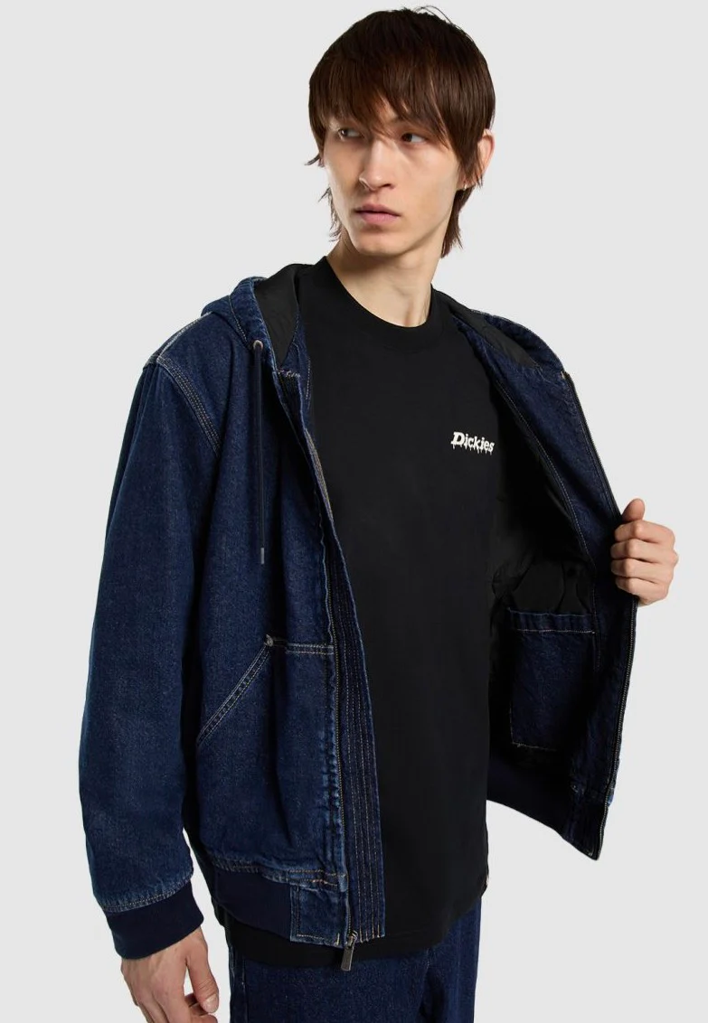 Hilham Hooded Dark Indigo - Jeans Jacket - Image 5