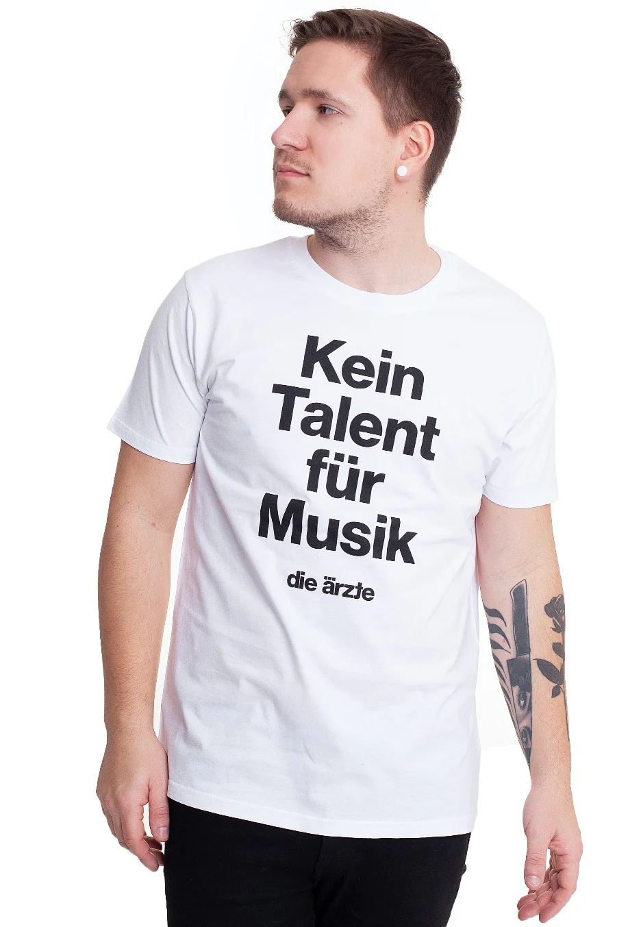 Kein Talent Für Musik White - T-Shirt - Image 3