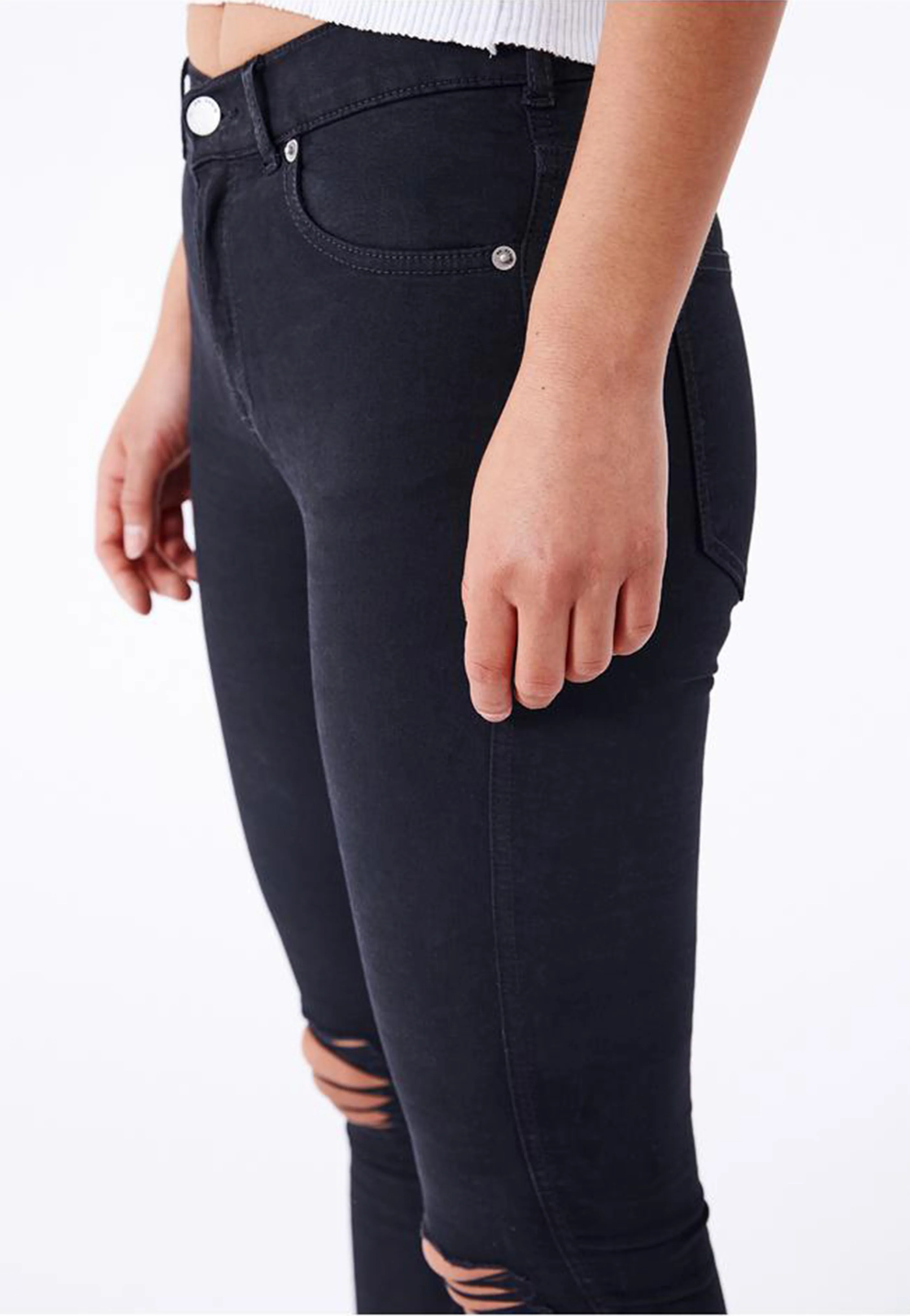 Lexy Black Ripped Knees - Jeans - Image 3