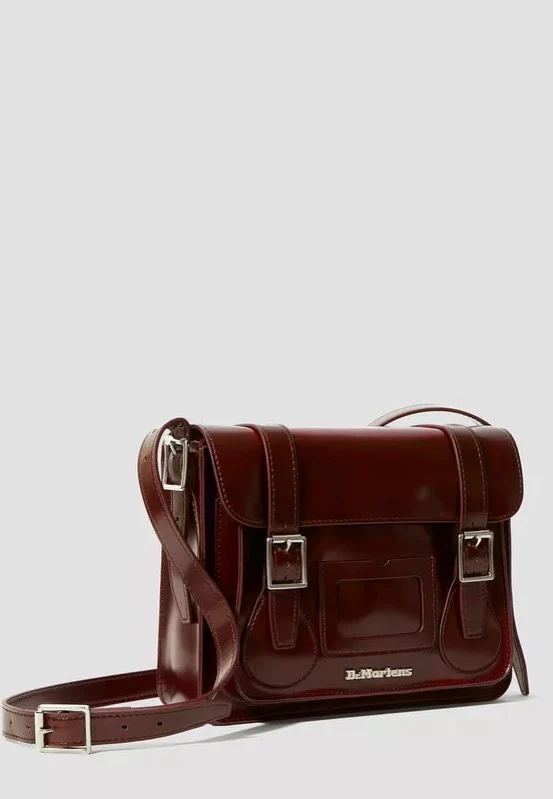 11" Satchel Bag Cherry Red Oxford Rub Off - Bag - Image 3