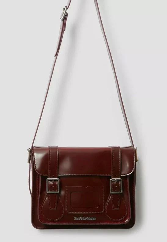 11" Satchel Bag Cherry Red Oxford Rub Off - Bag - Image 5