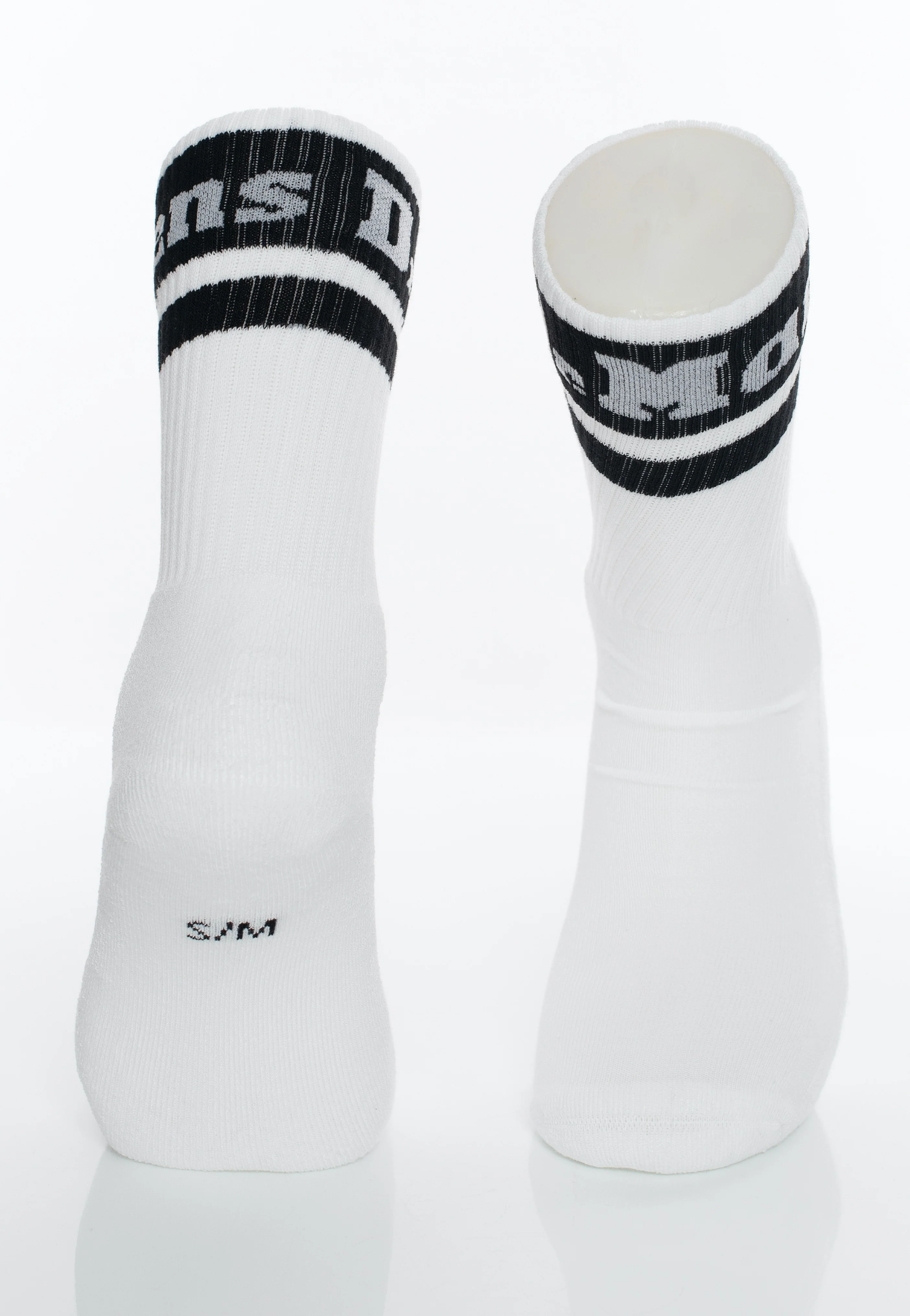 Athletic Logo White Cotton Blend & Black Cotton Blend - Socks - Image 3