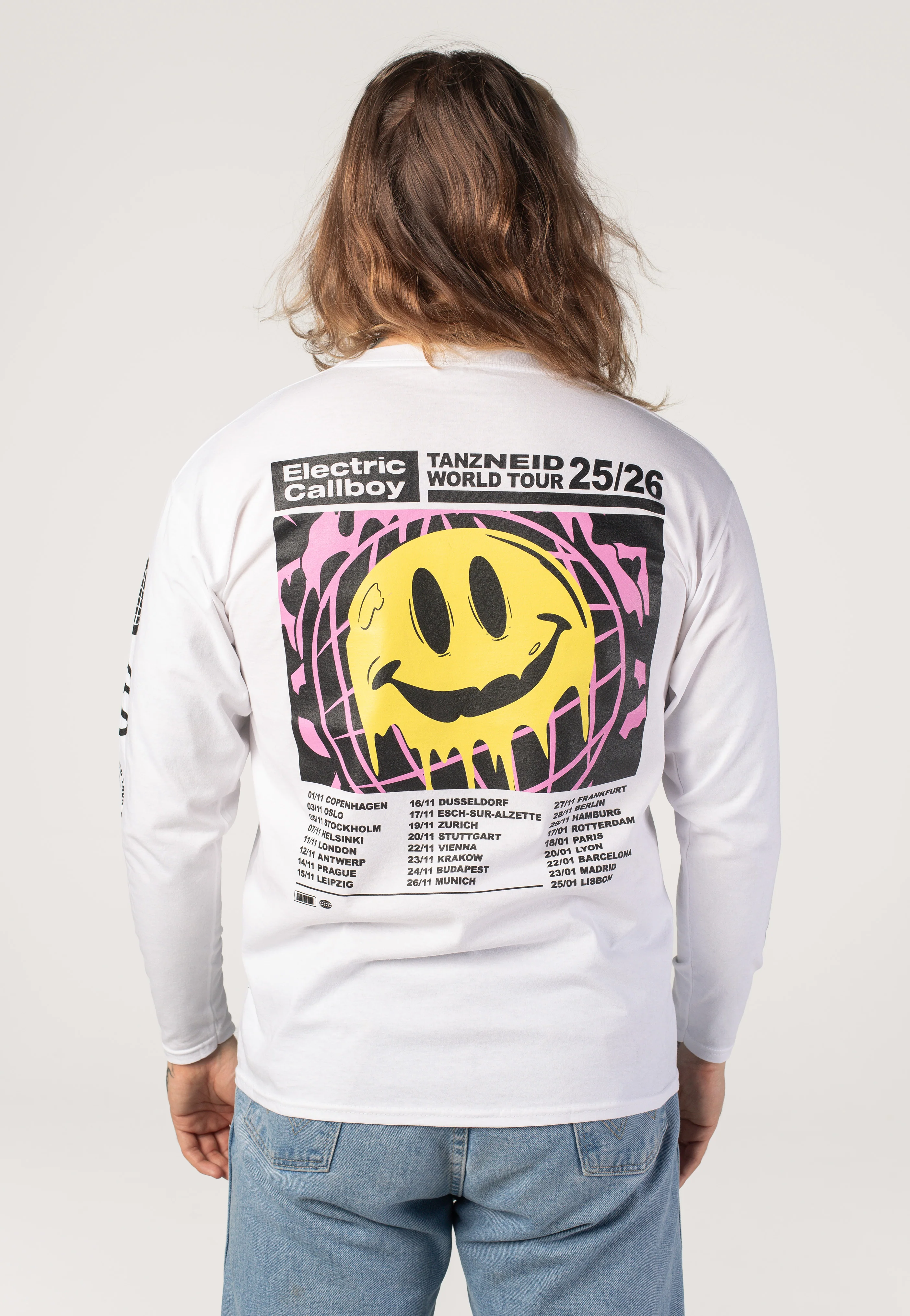 Tanzneid World Tour Smile White - Longsleeve - Image 5