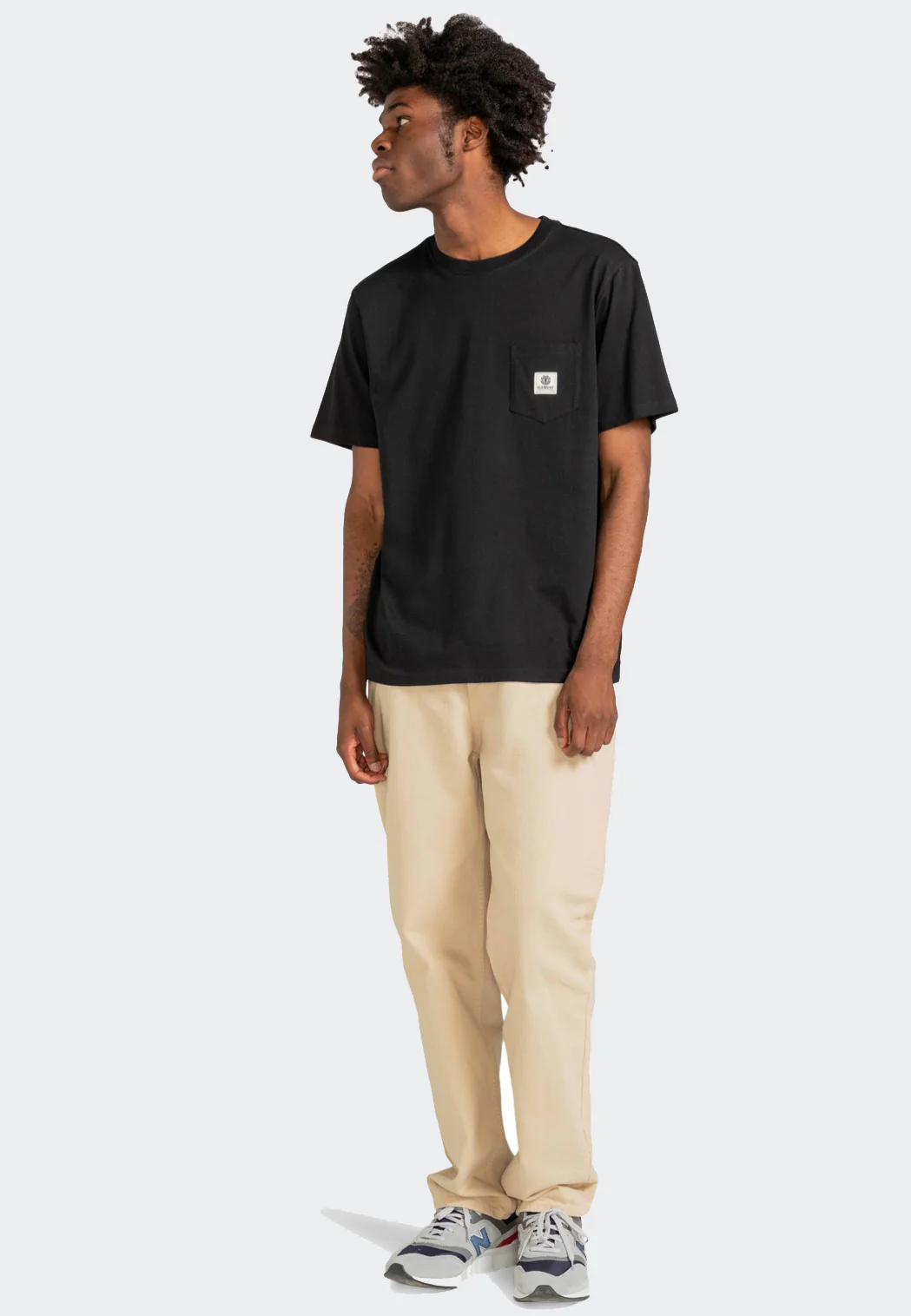 Basic Pocket Label Flint Black - T-Shirt - Image 4