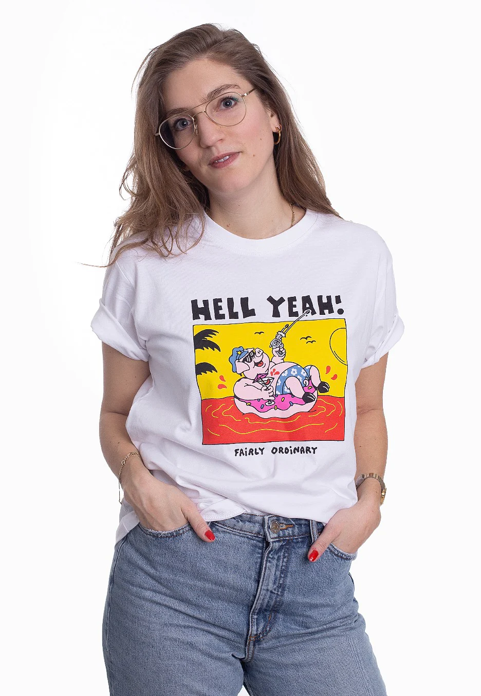 Hell Yeah White - T-Shirt - Image 5