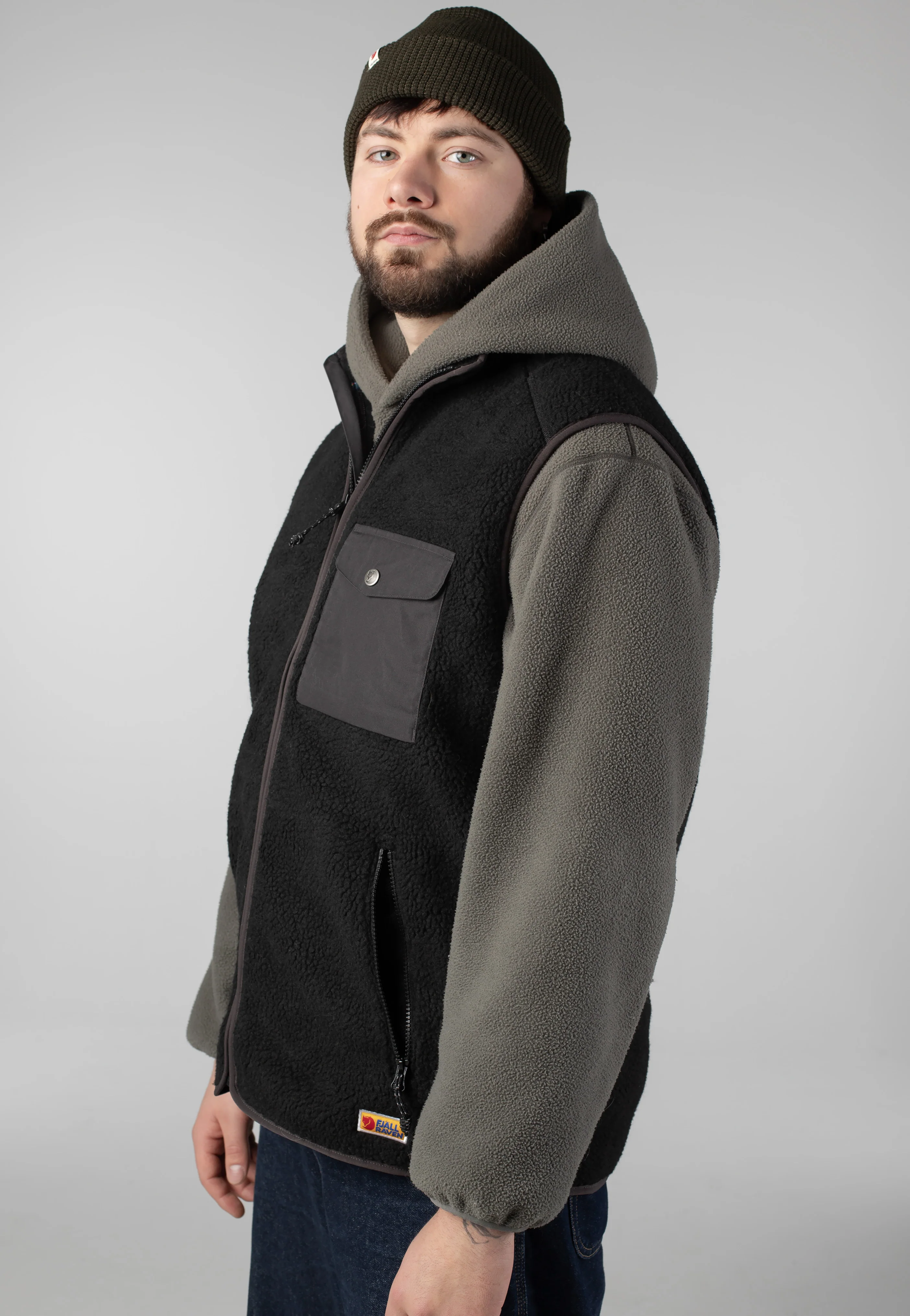 Vardag Pile Fleece Black/Dark Grey - Vest - Image 4