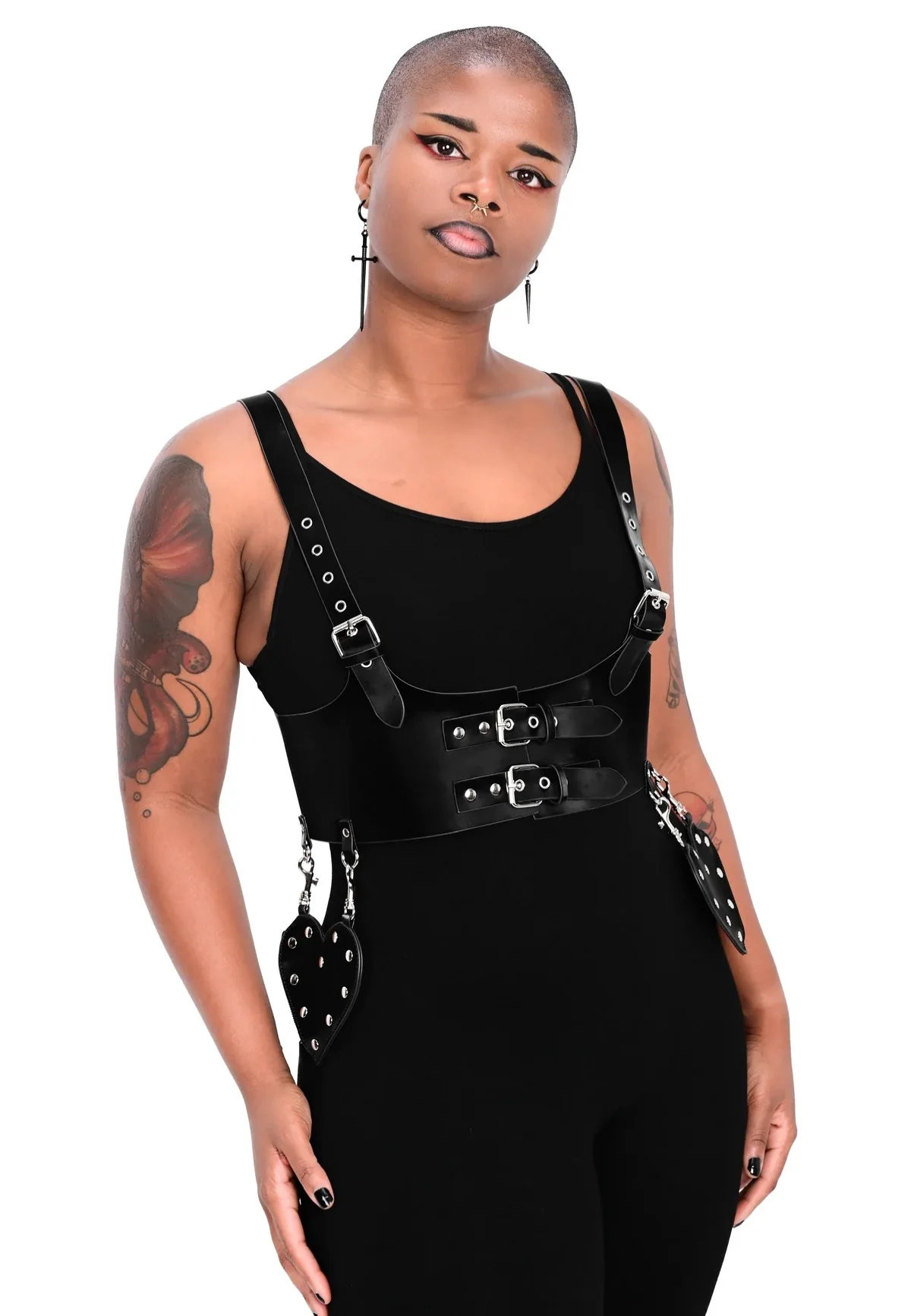 Heart Pocket Black - Harness