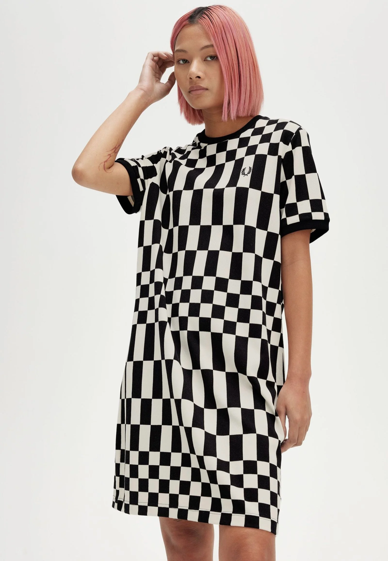 Chequerboard Pqu Black - Dress - Image 3