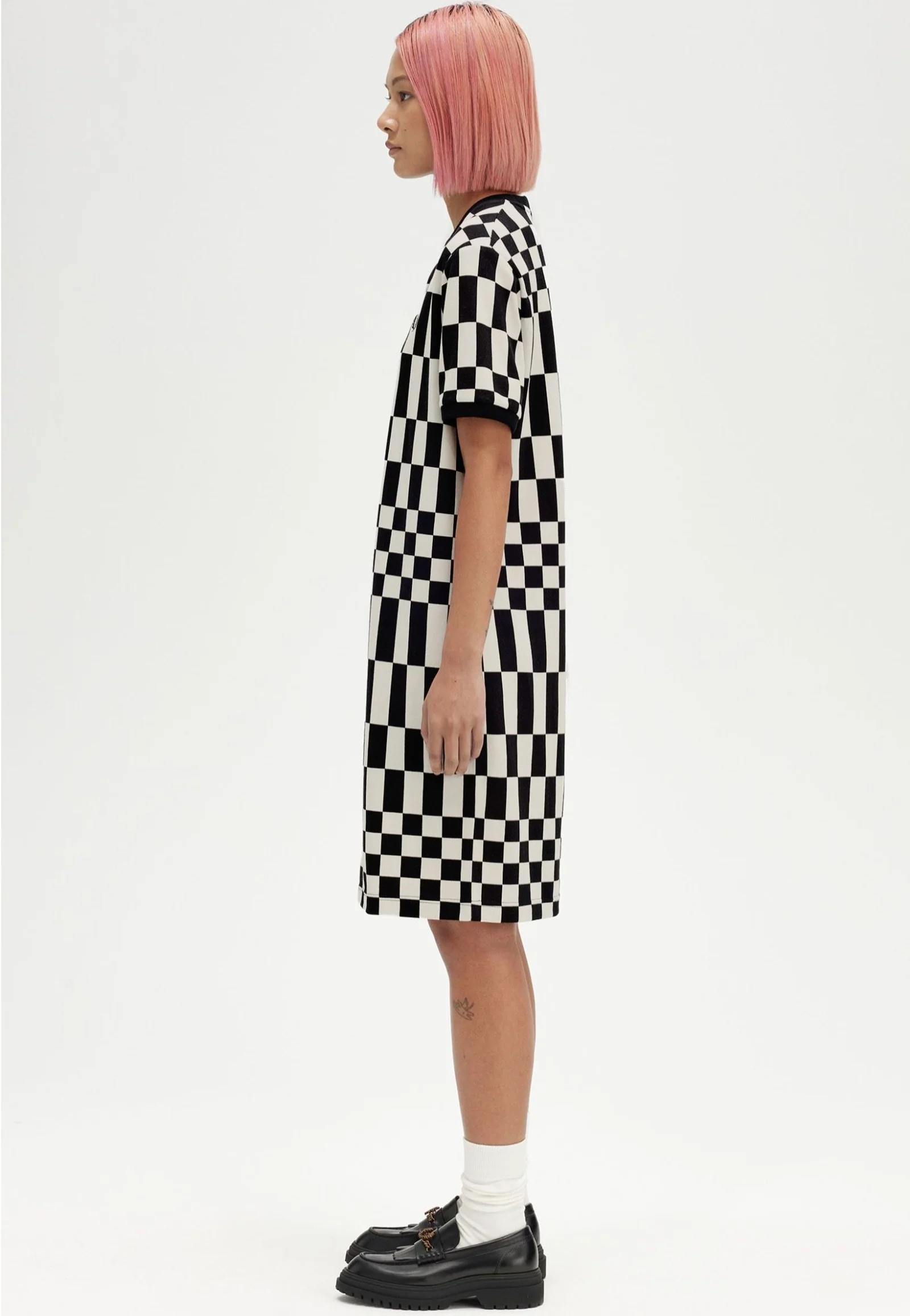 Chequerboard Pqu Black - Dress - Image 4