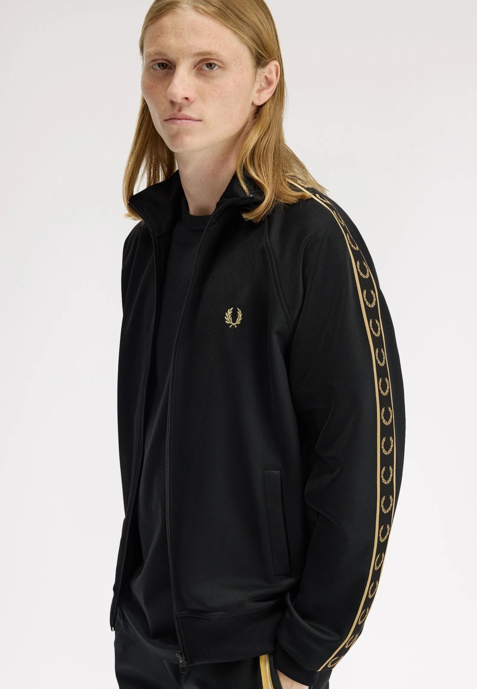 Contrast Tape Black/Champagne - Track Jacket - Image 2