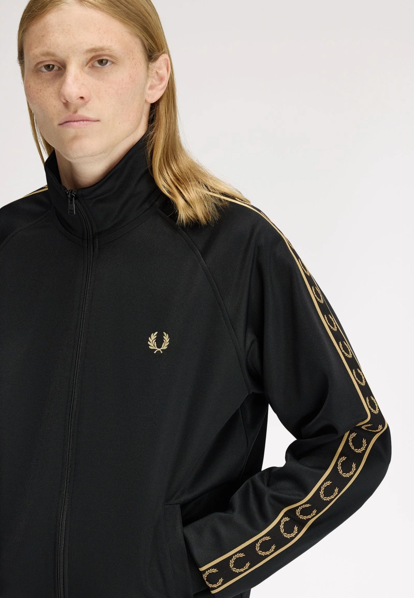 Contrast Tape Black/Champagne - Track Jacket - Image 3