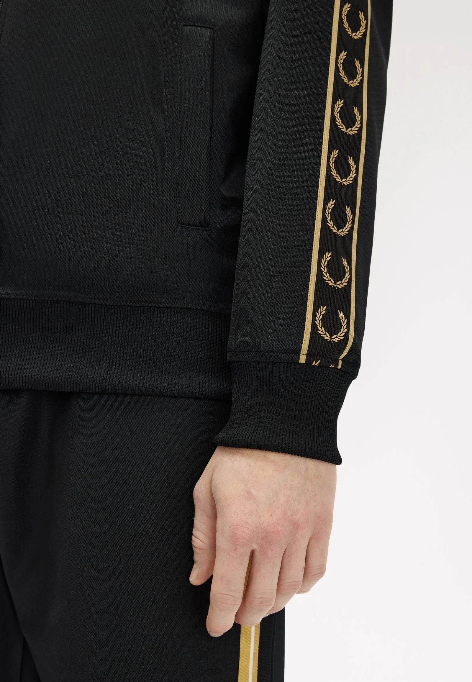 Contrast Tape Black/Champagne - Track Jacket - Image 5