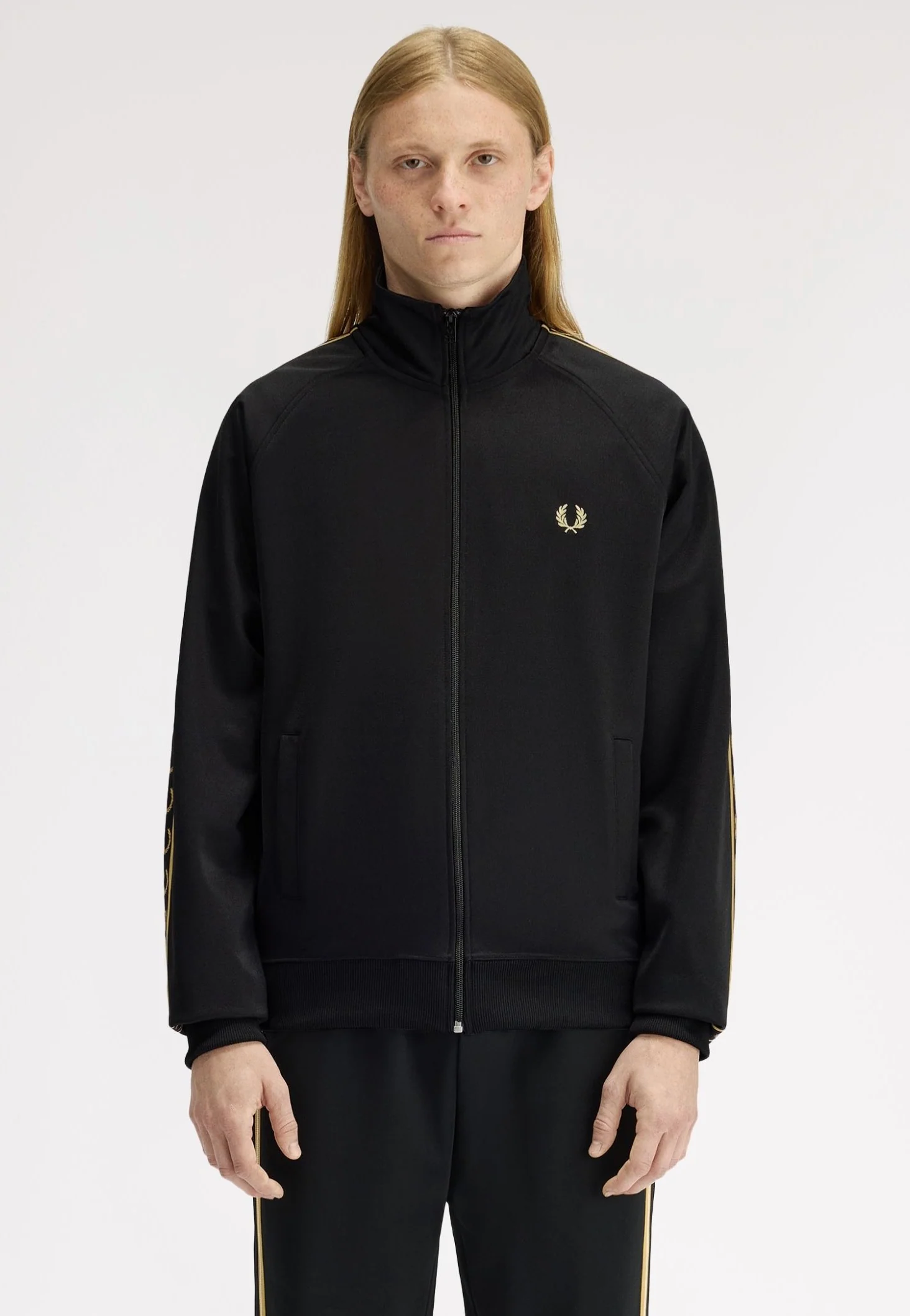 Contrast Tape Black/Champagne - Track Jacket - Image 6