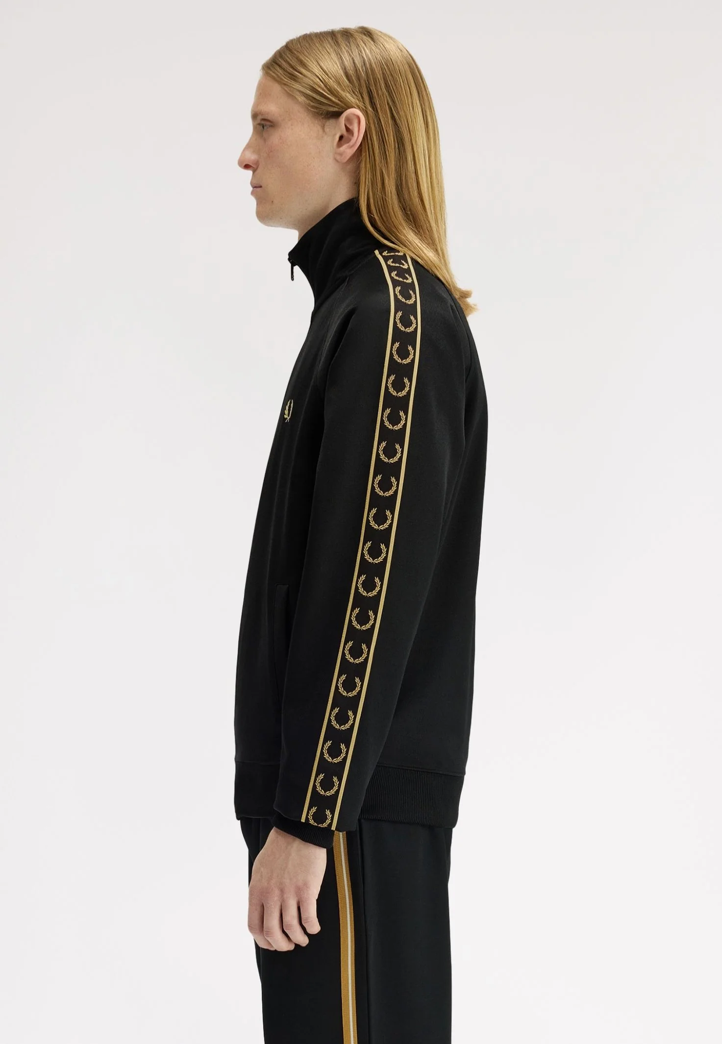 Contrast Tape Black/Champagne - Track Jacket - Image 7