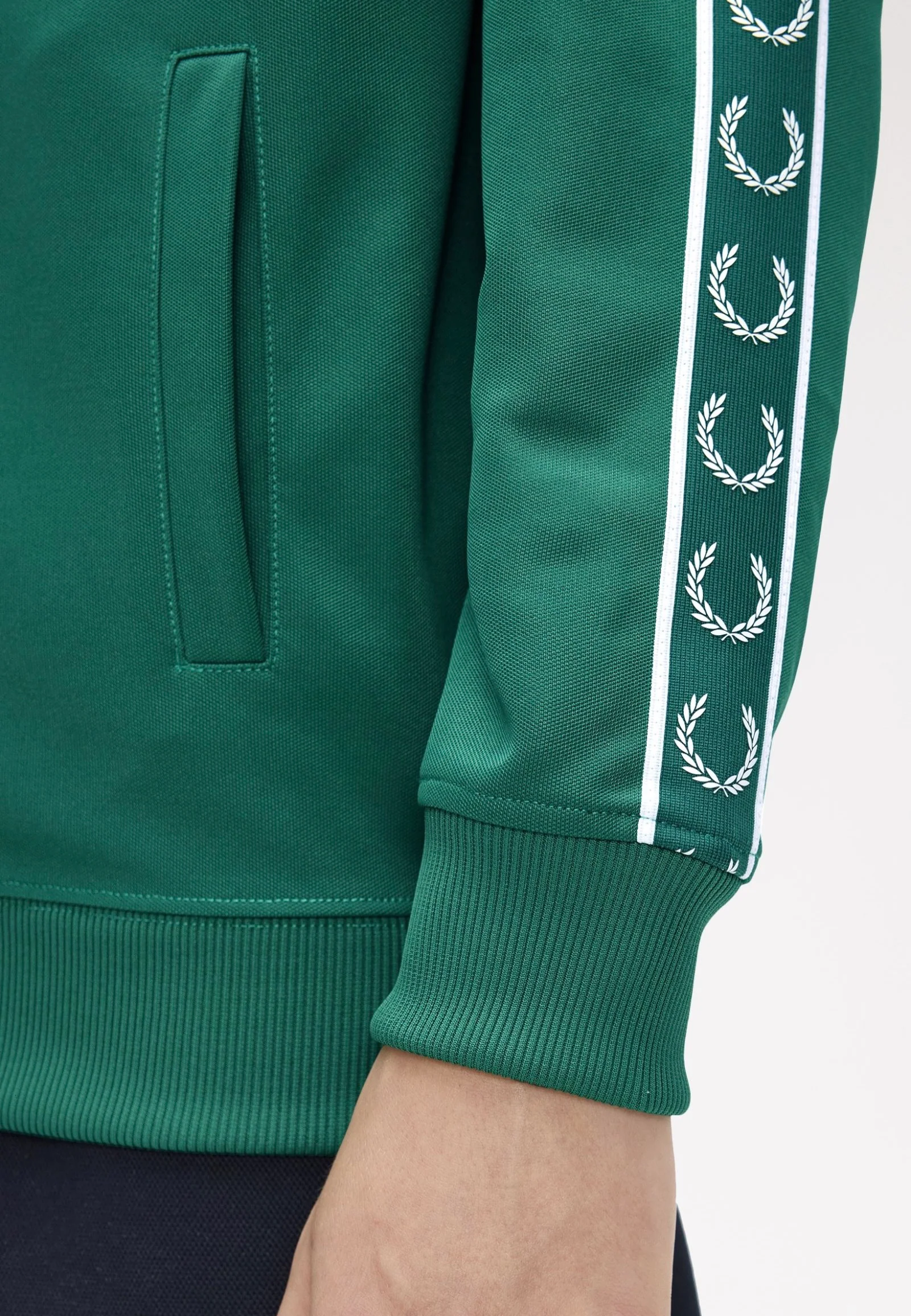 Contrast Taped Sport Green - Track Jacket - Image 8