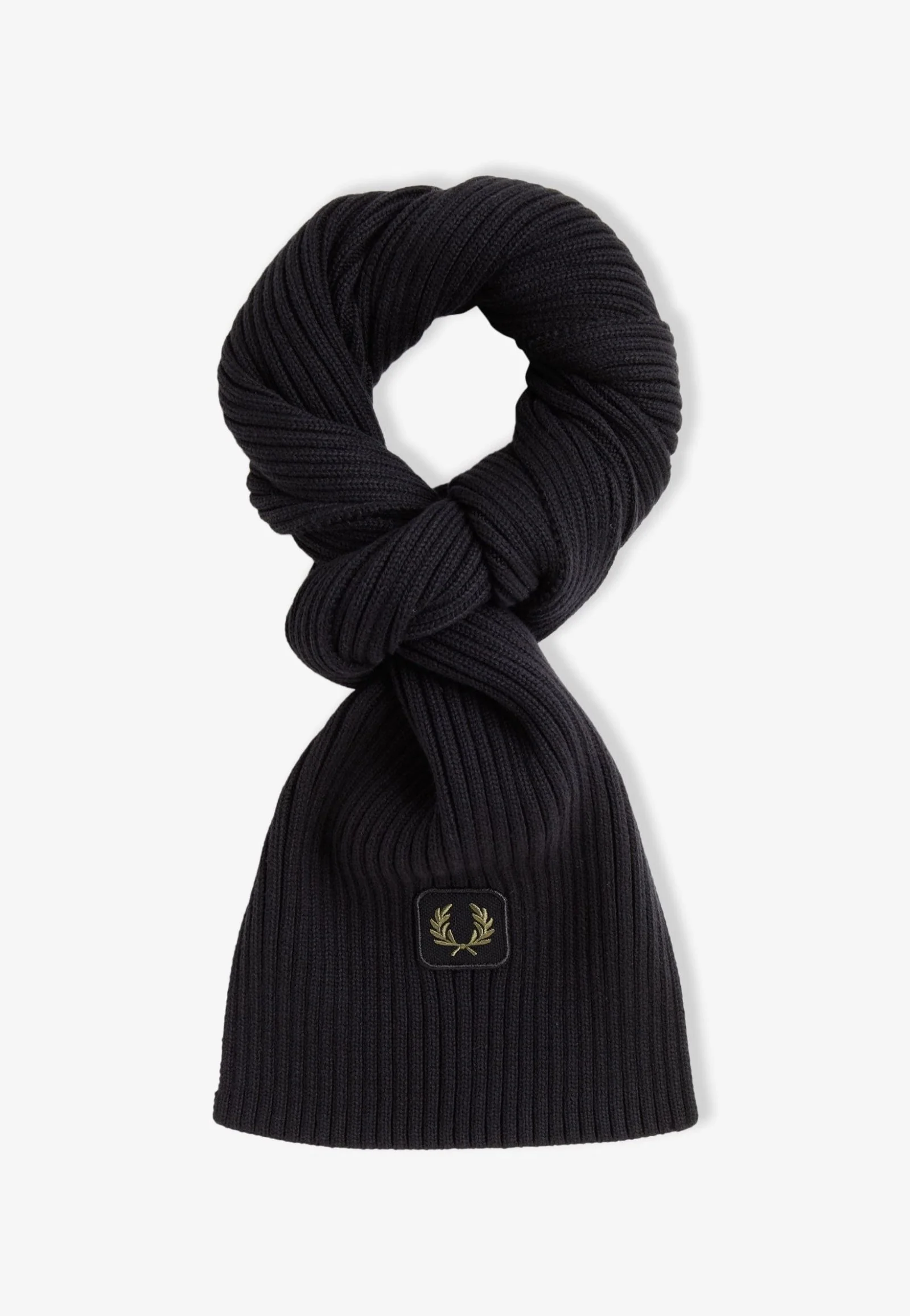 Cotton Ribbed Black - Scarf - Image 3