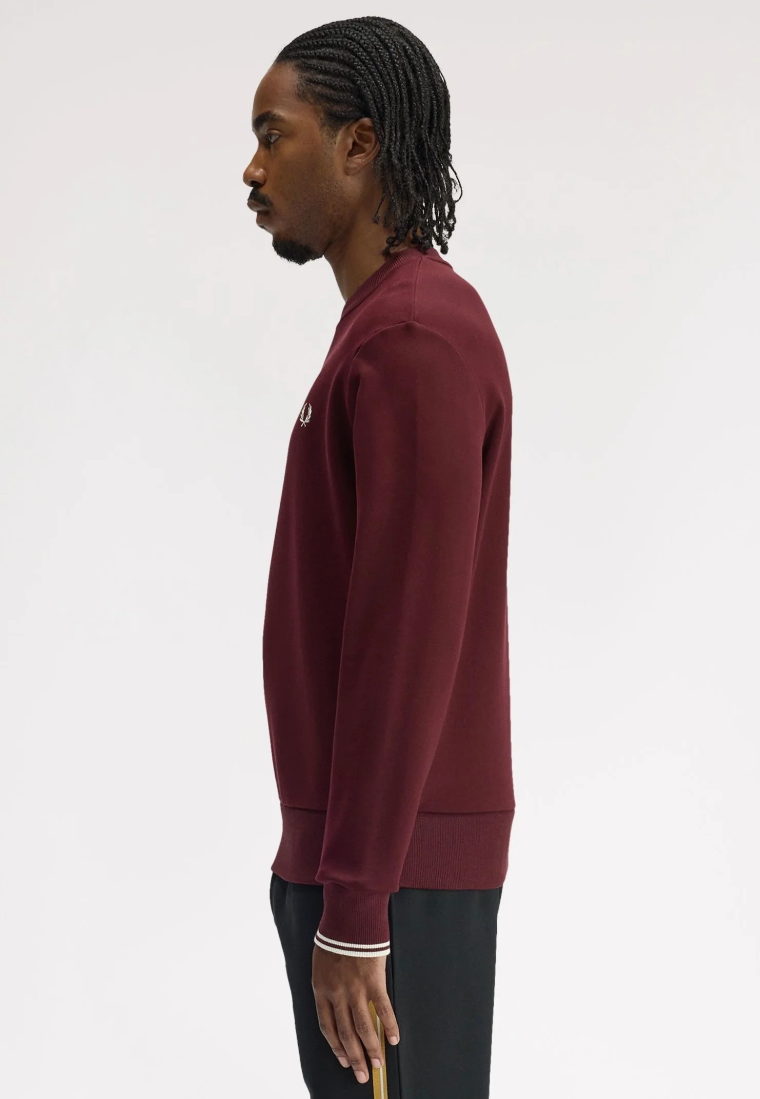 Crew Neck Oxblood/Ecru/Ecru - Sweater - Image 6