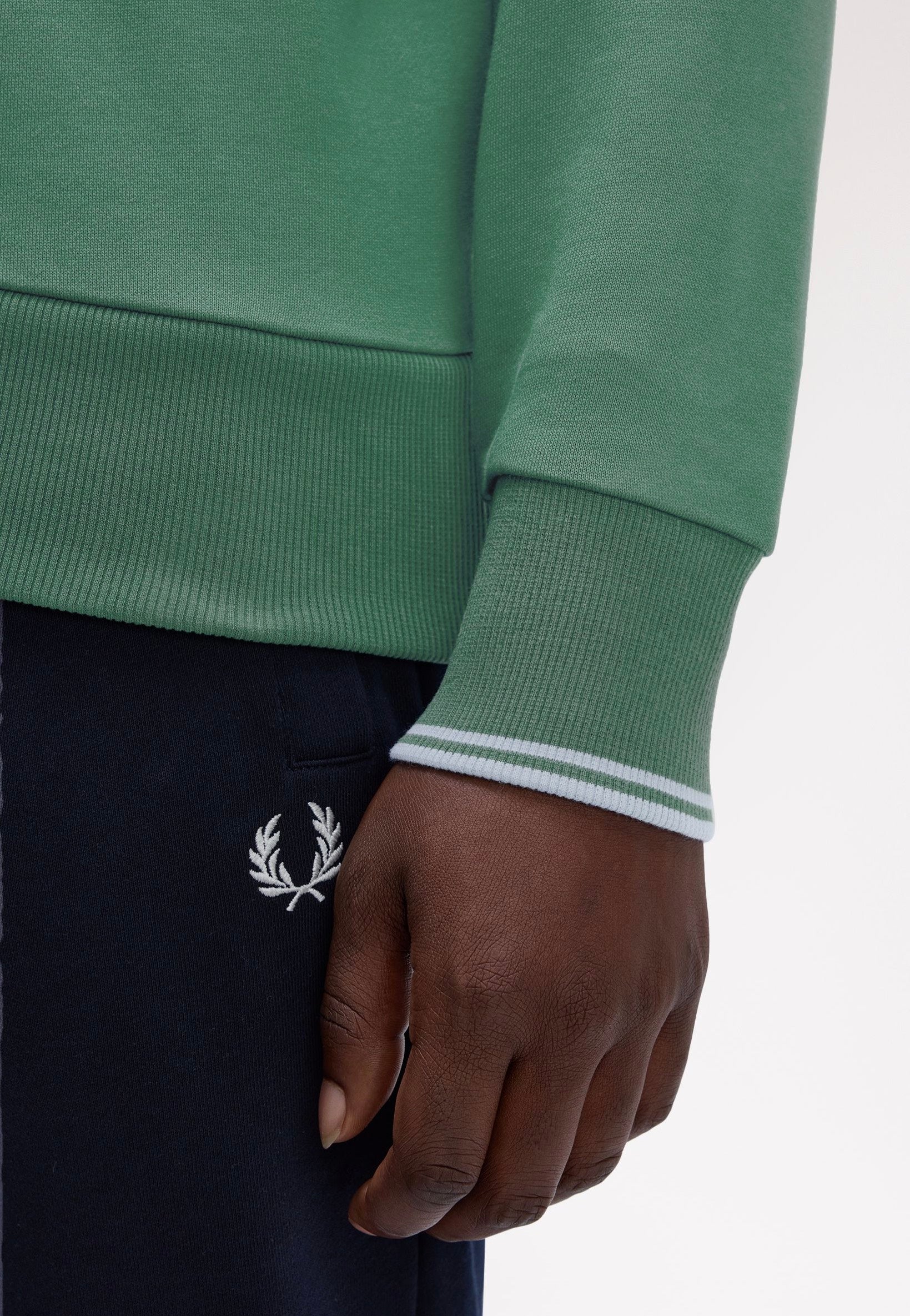 Crew Neck Sport Green/Trackblue - Sweater - Image 3