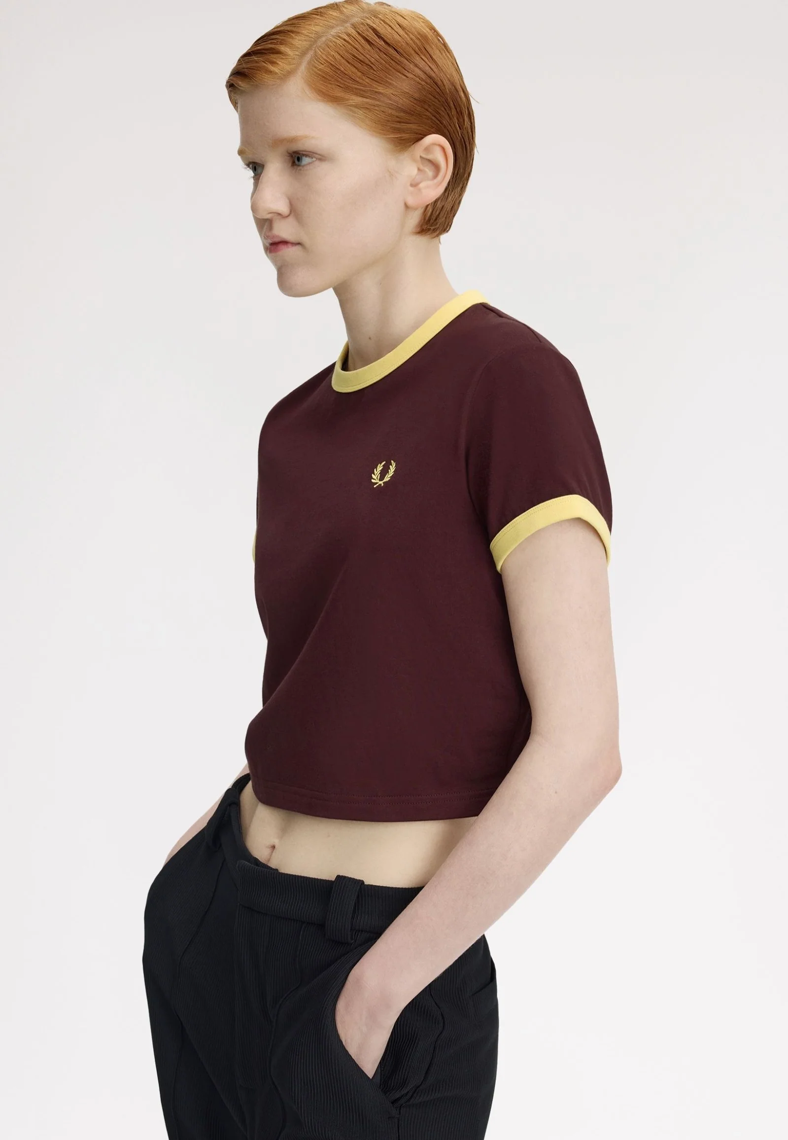 Cropped Ringer Oxblood - T-Shirt - Image 2