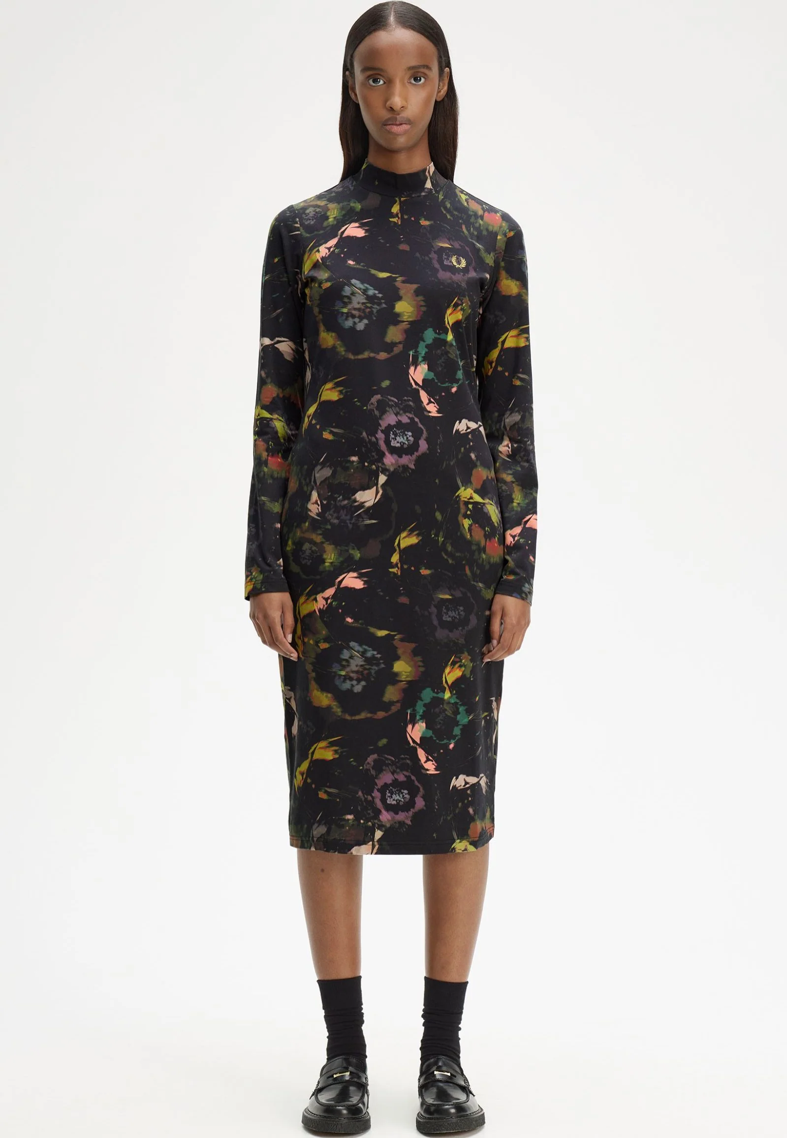 Floral Print Black - Dress
