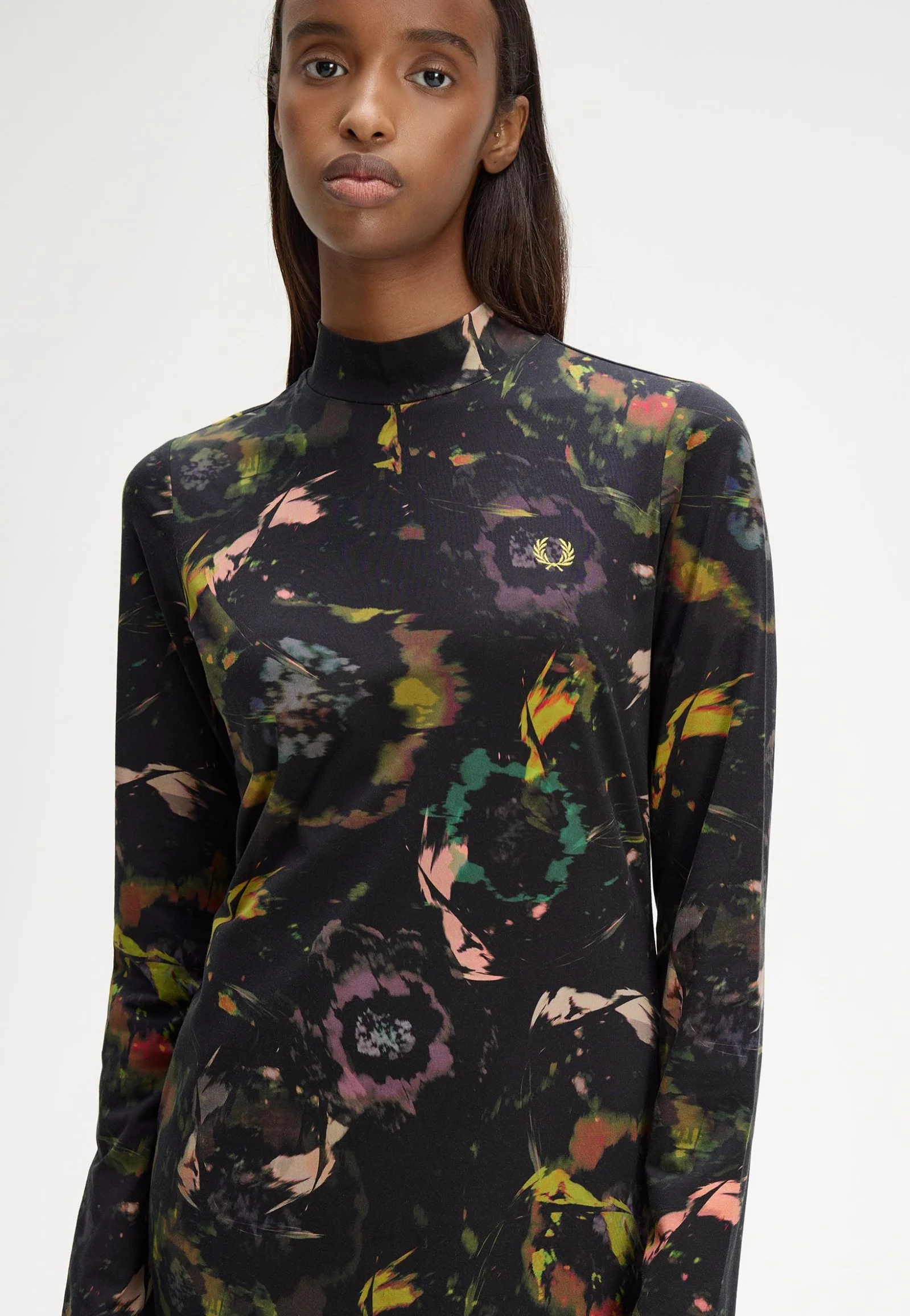 Floral Print Black - Dress - Image 4