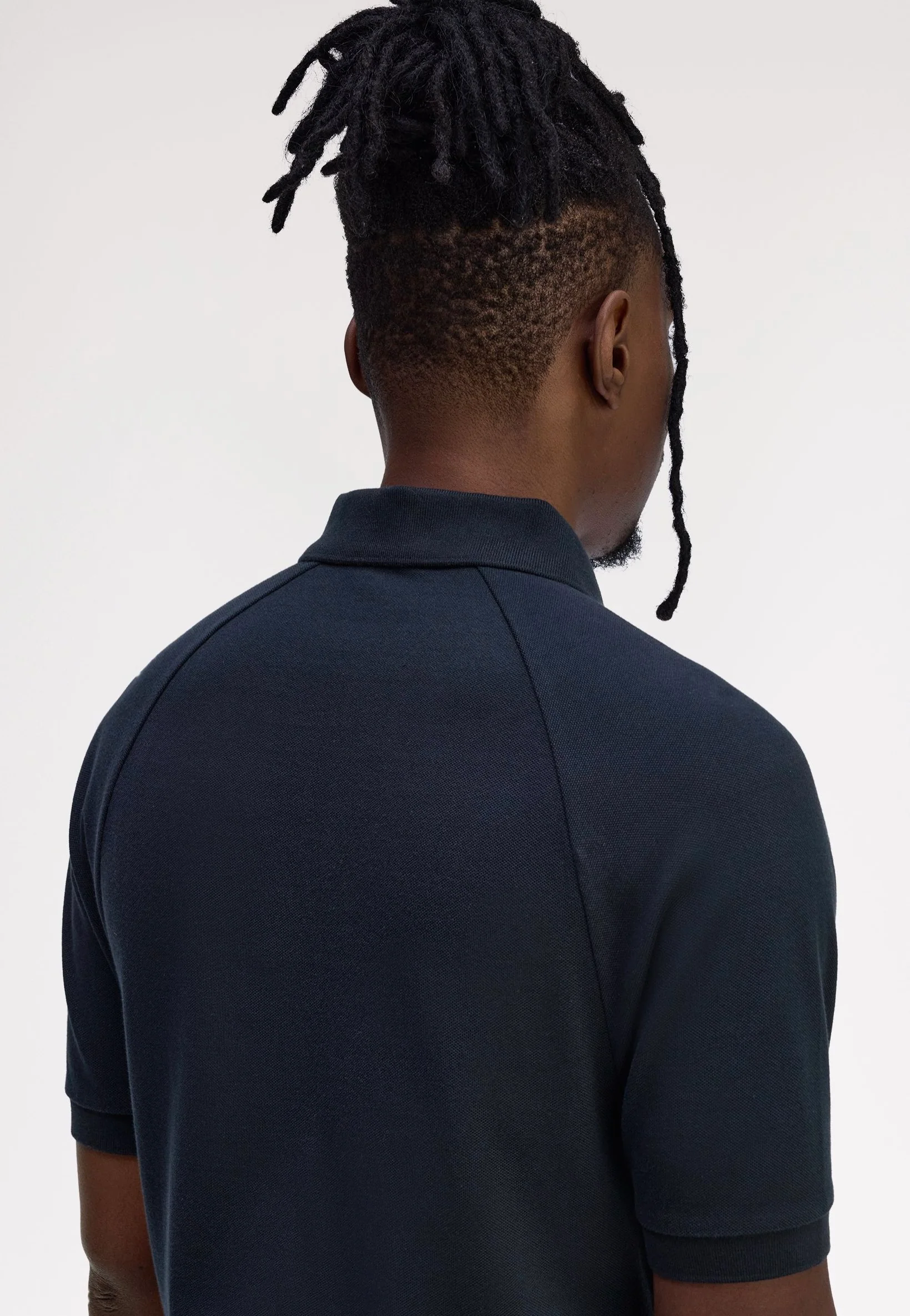 Pique Zip Neck Navy - Polo - Image 2