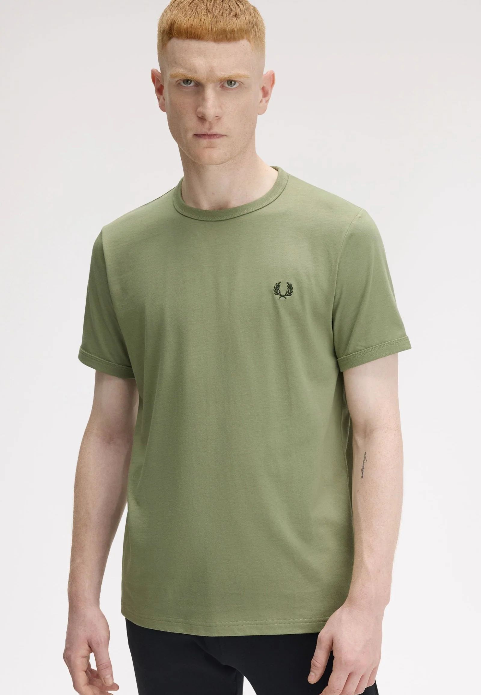 Ringer Olive Mint - T-Shirt - Image 2