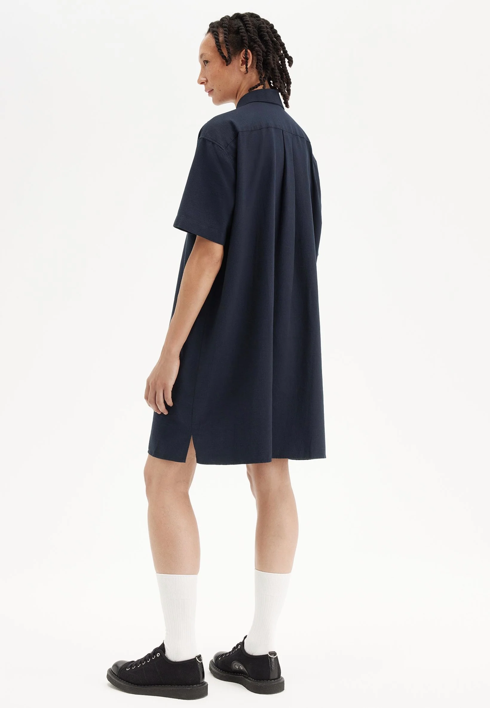 Seersucker Navy - Dress - Image 3