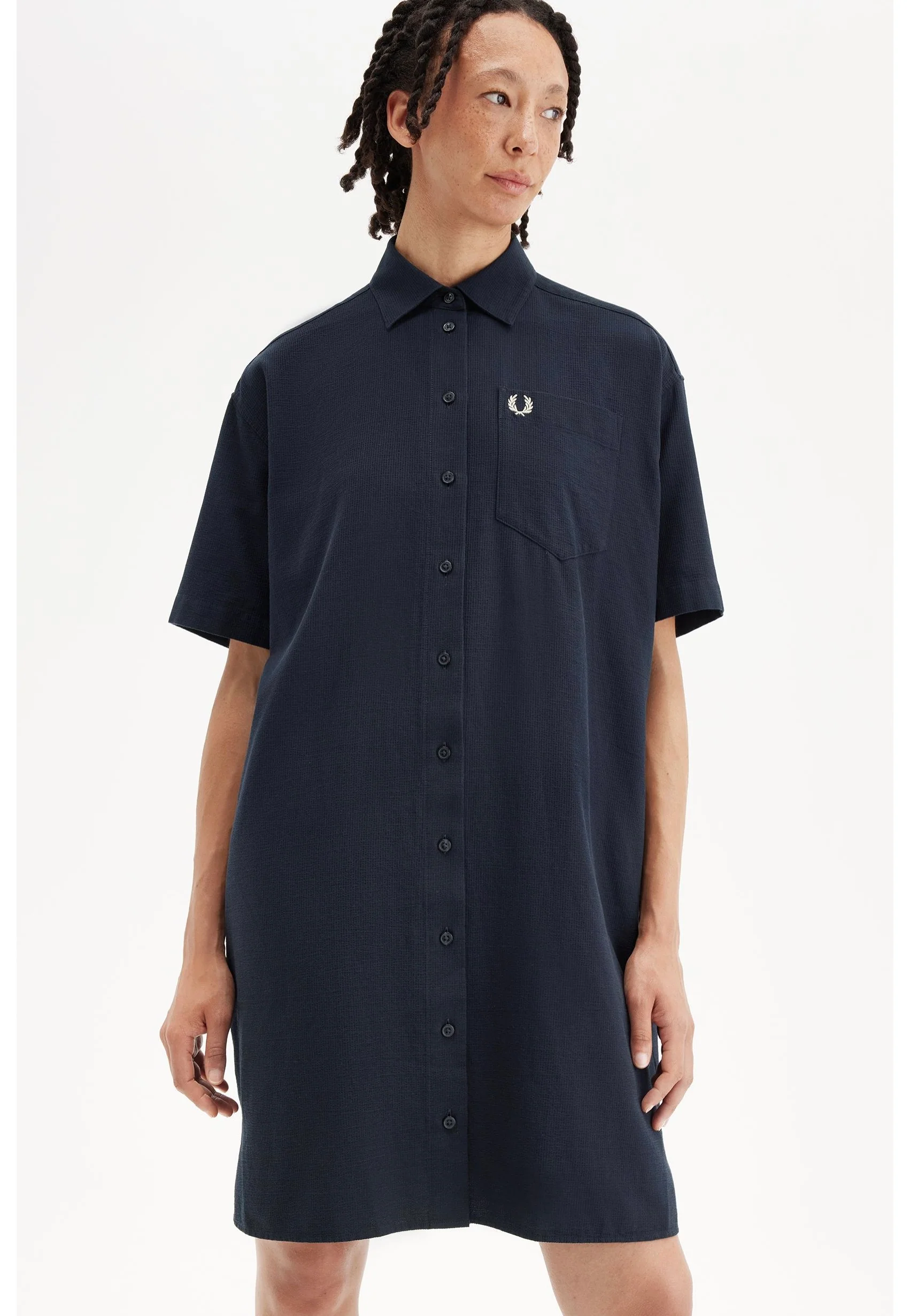 Seersucker Navy - Dress - Image 4