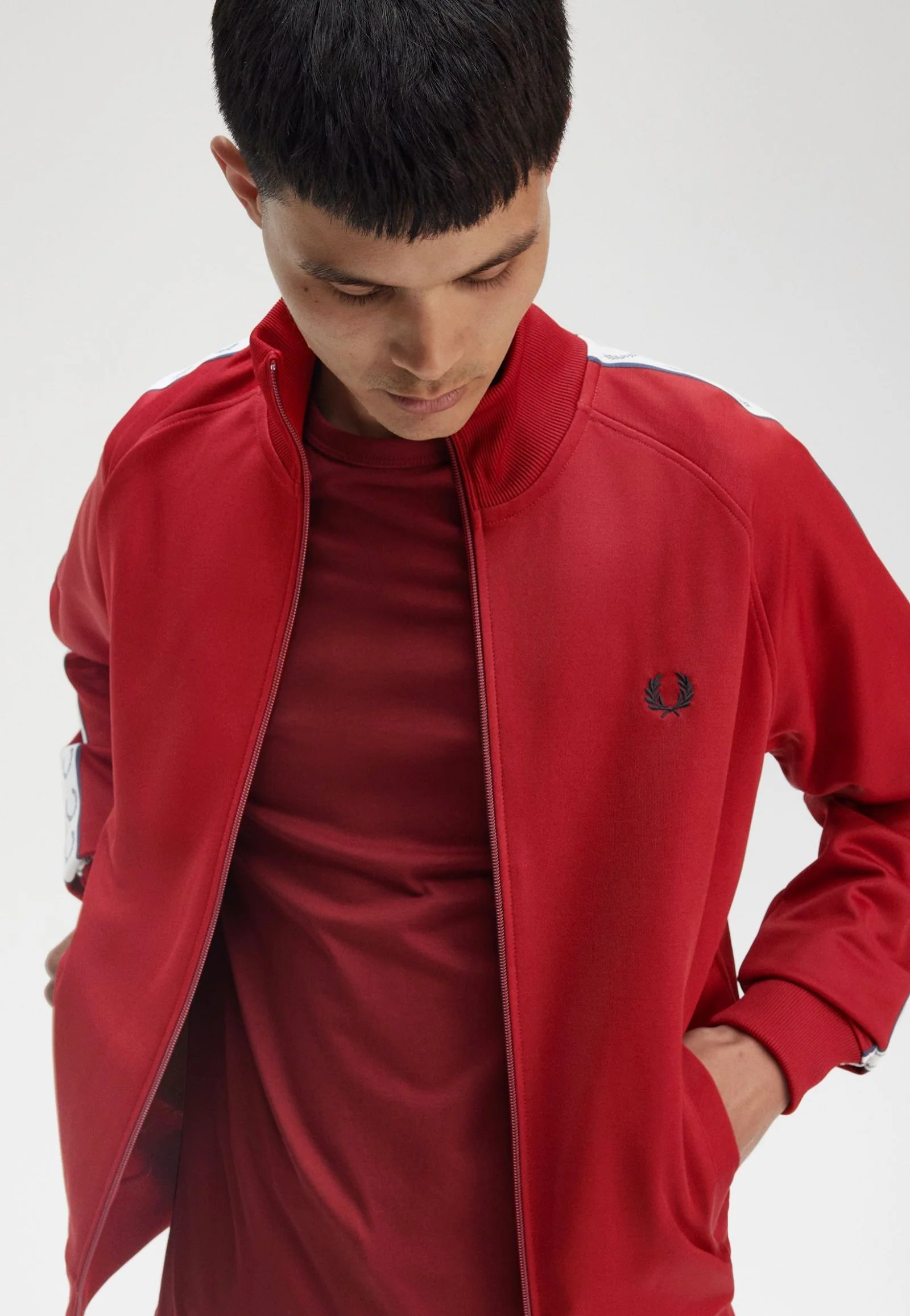 Taped Track Burnt Red - Track Jacket - Image 4