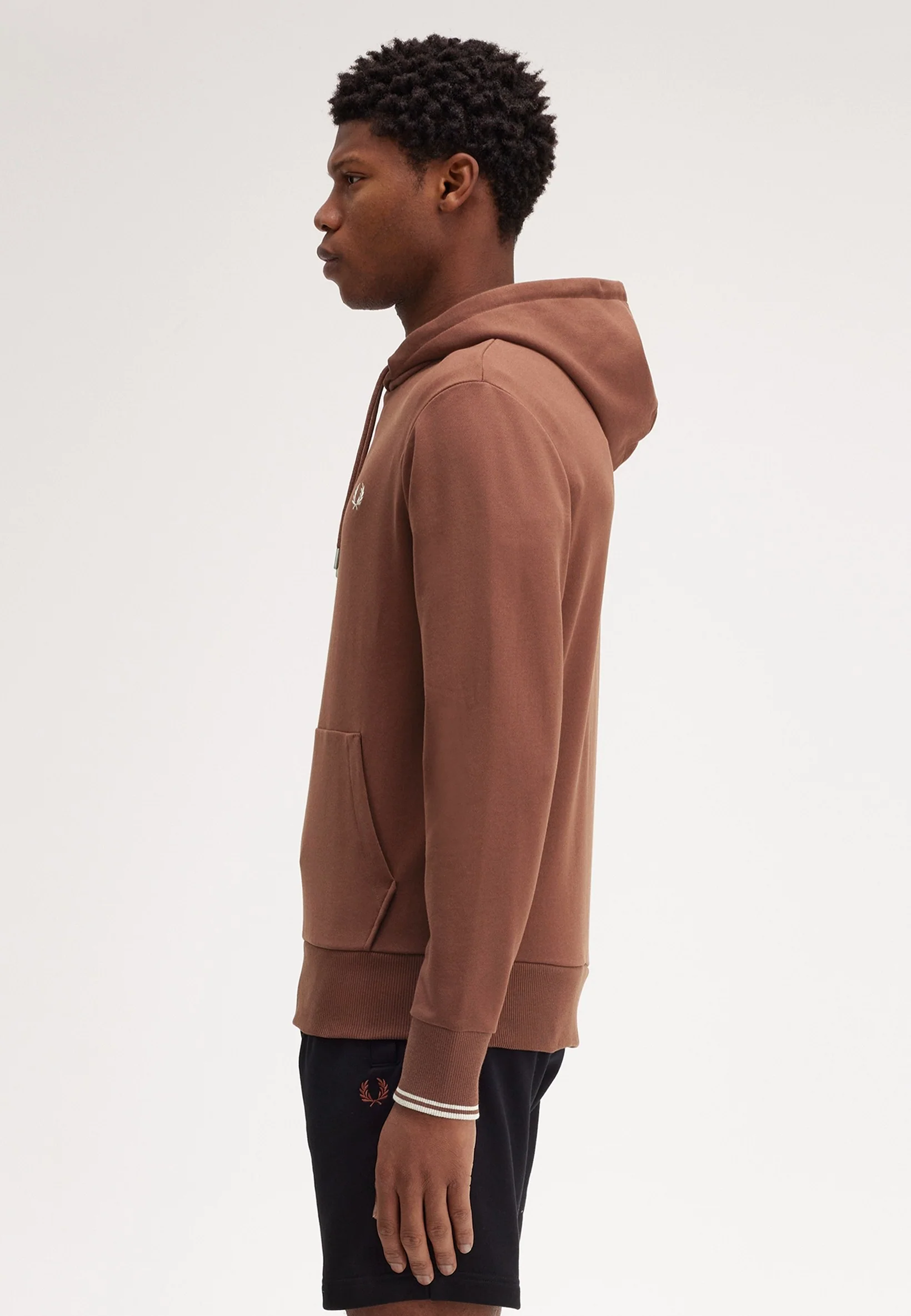 Tipped Hooded Whisky Brown/Porridge Marl - Hoodie - Image 3