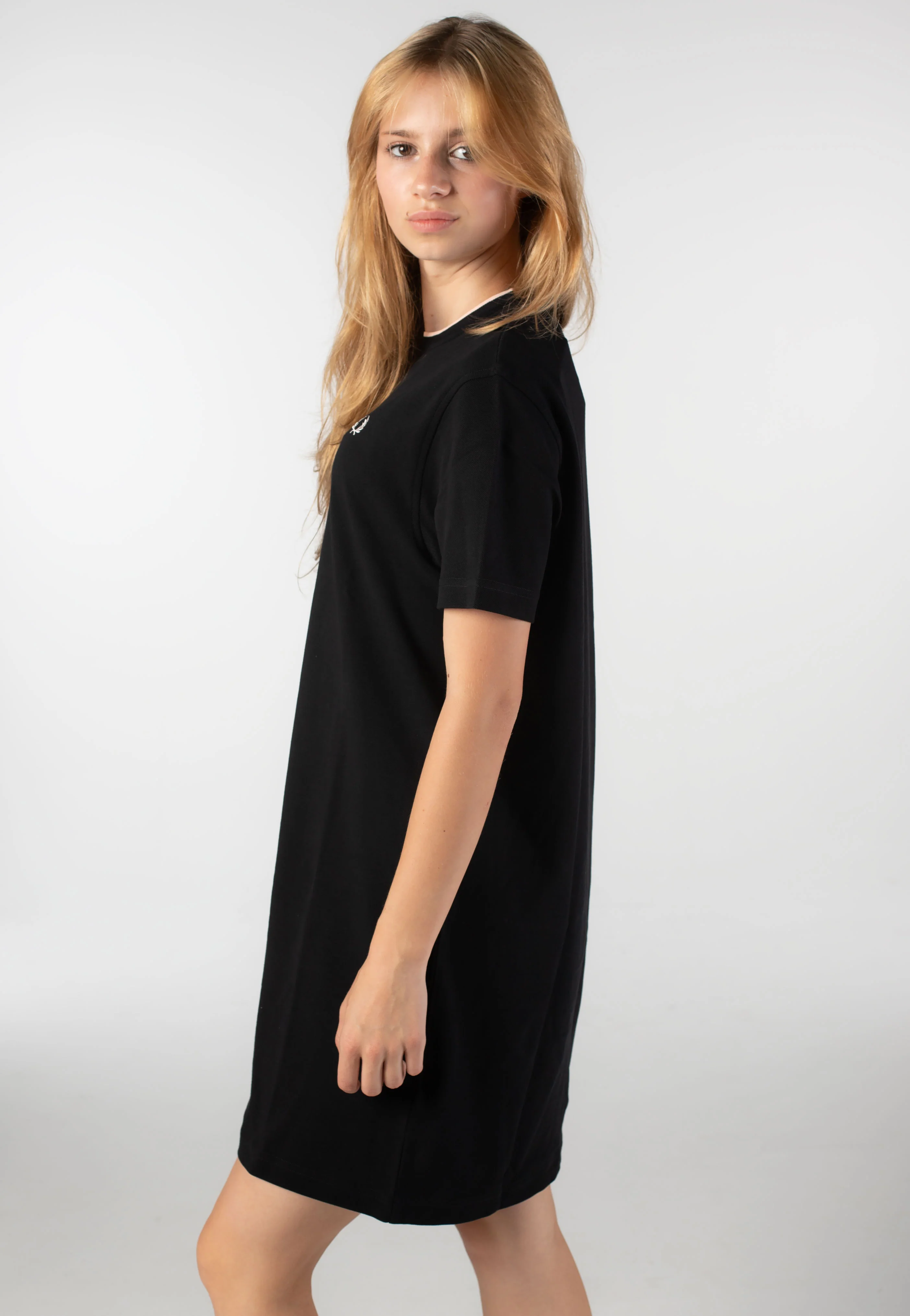Tipped Pique T-Shirt Black - Dress - Image 5