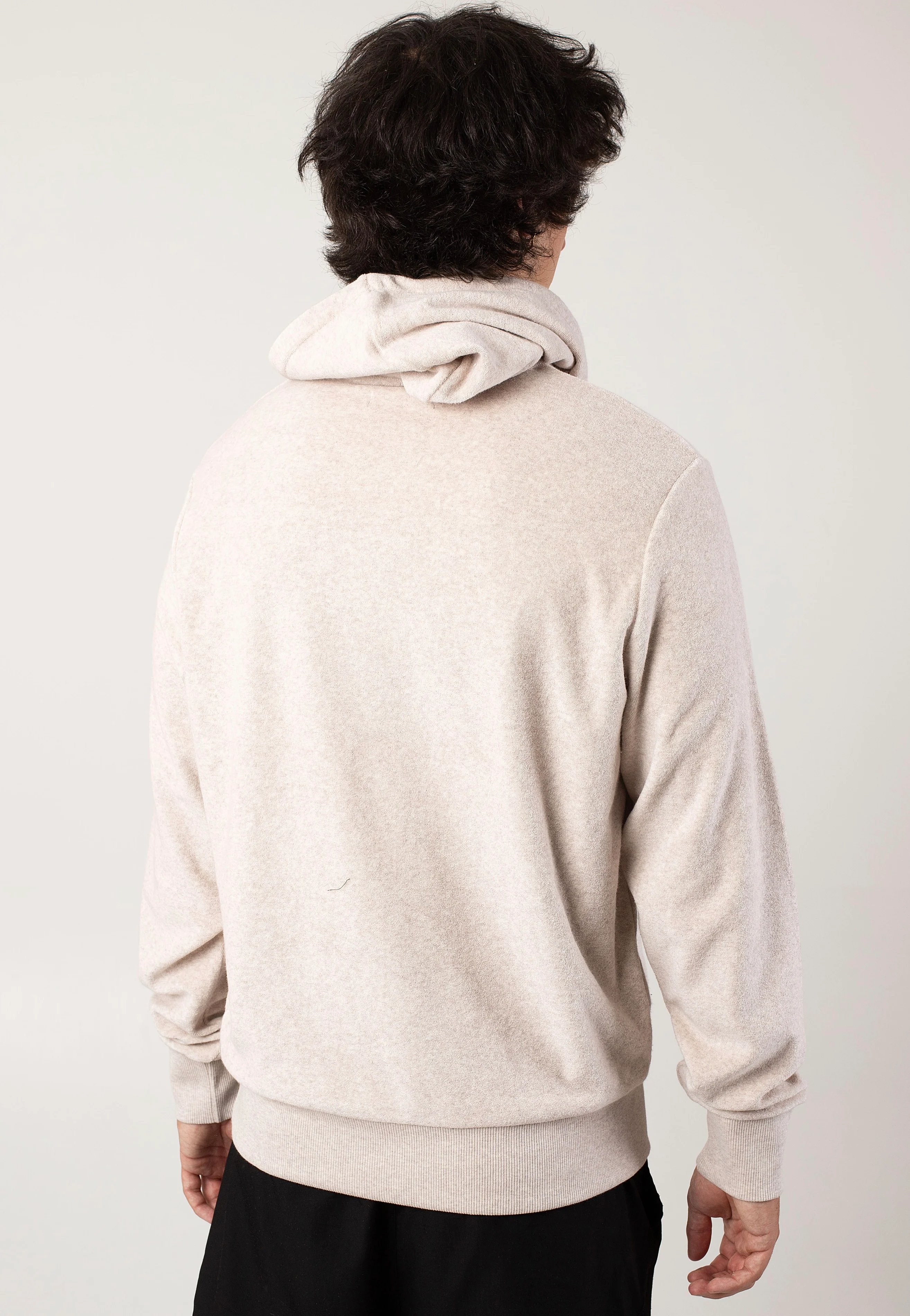 Towelling Crew Neck Porridge Marl - Hoodie - Image 3
