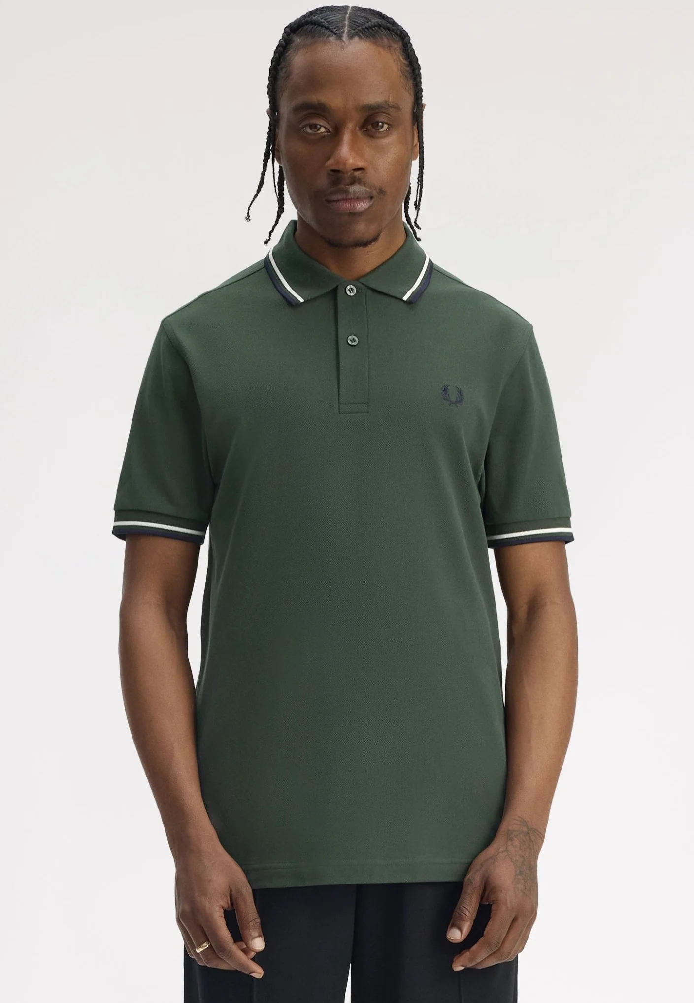 Twin Tipped Court Green/Snow White/Nvy - Polo - Image 4