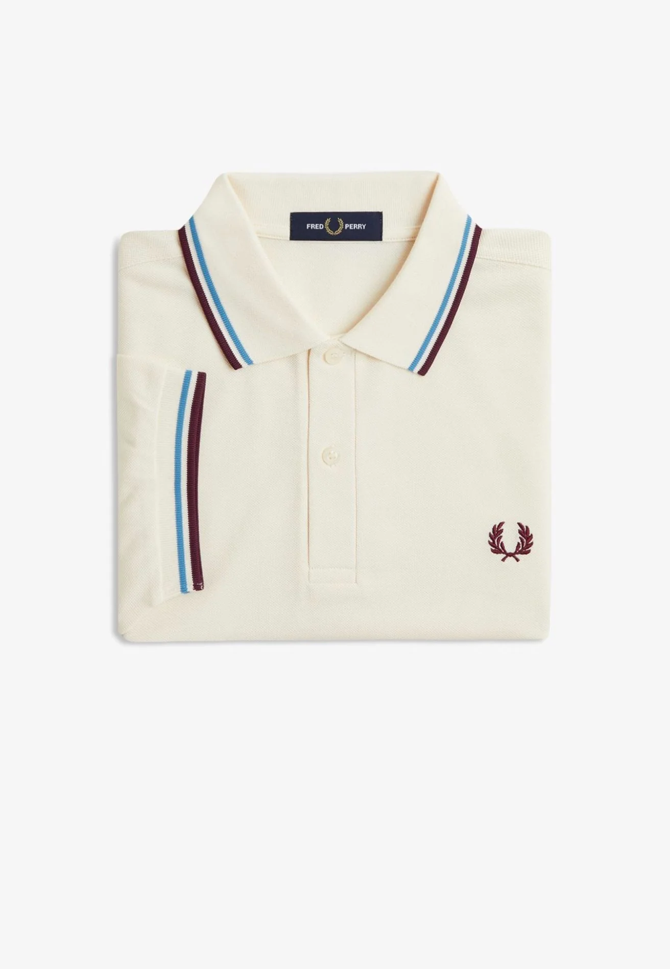 Twin Tipped Ecru/Court Blue/Oxblood - Polo - Image 7