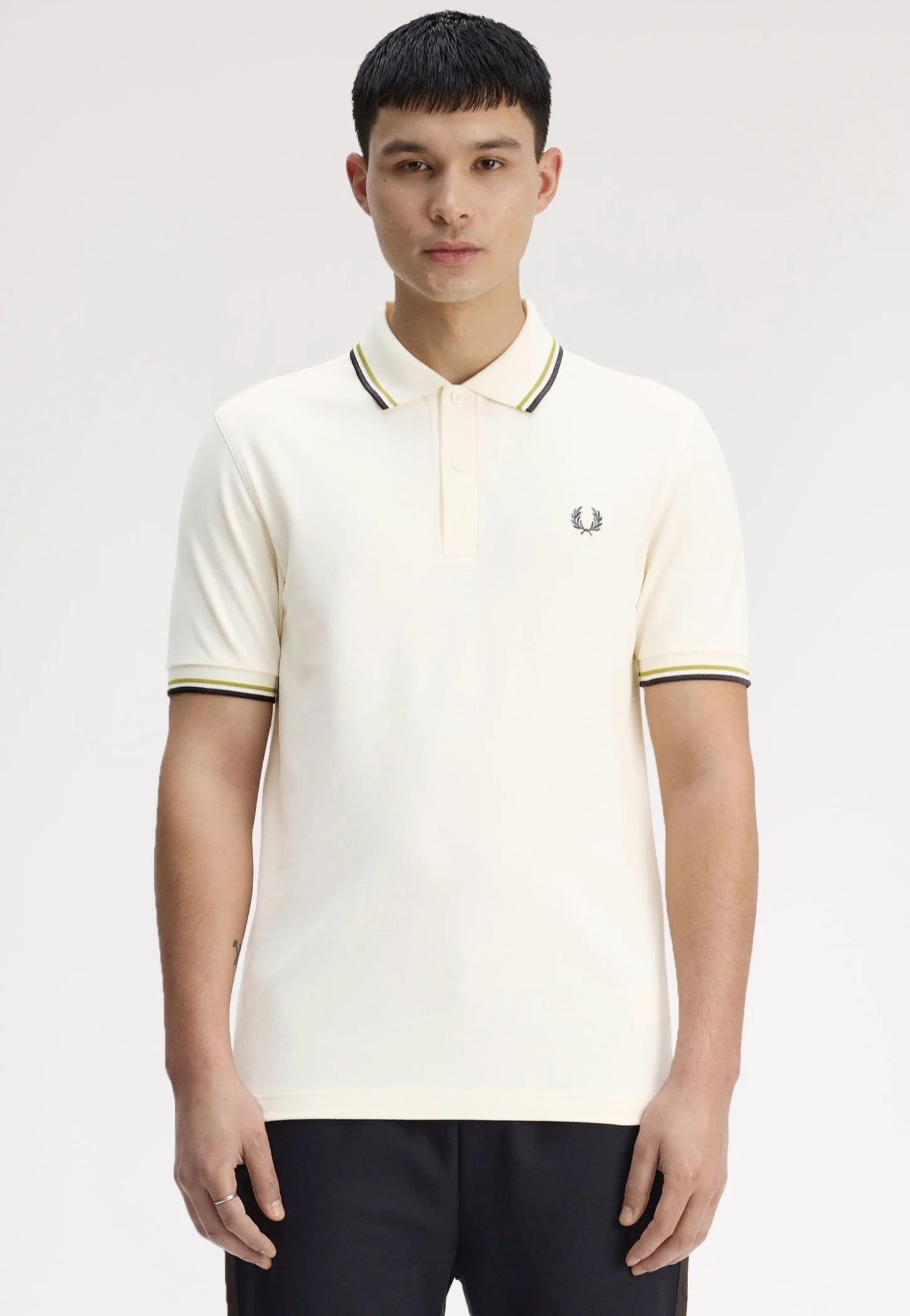 Twin Tipped Ecru/Tennis Ball Yellow/Anchor Grey - Polo - Image 3