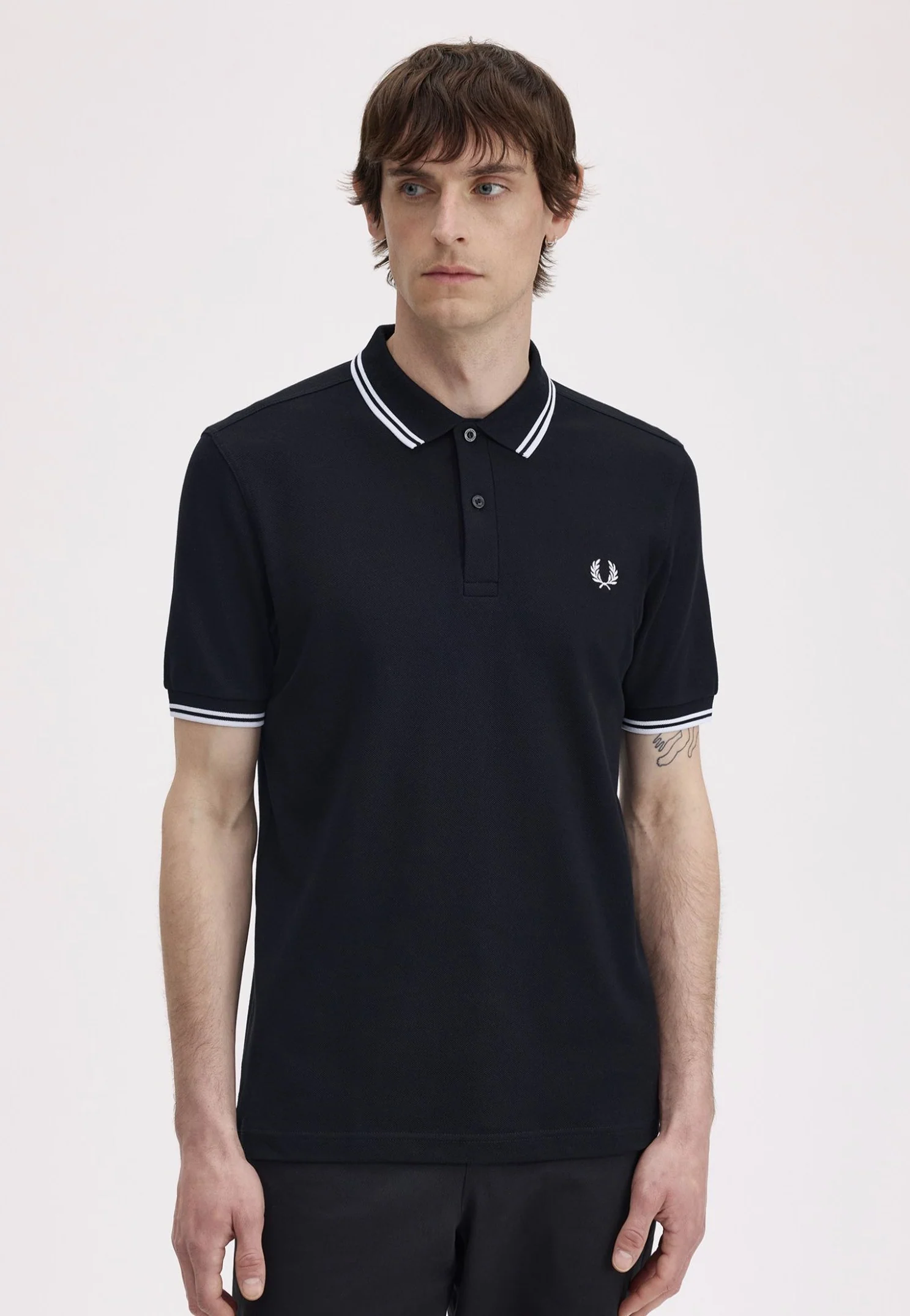 Twin Tipped Fred Perry Black - Polo