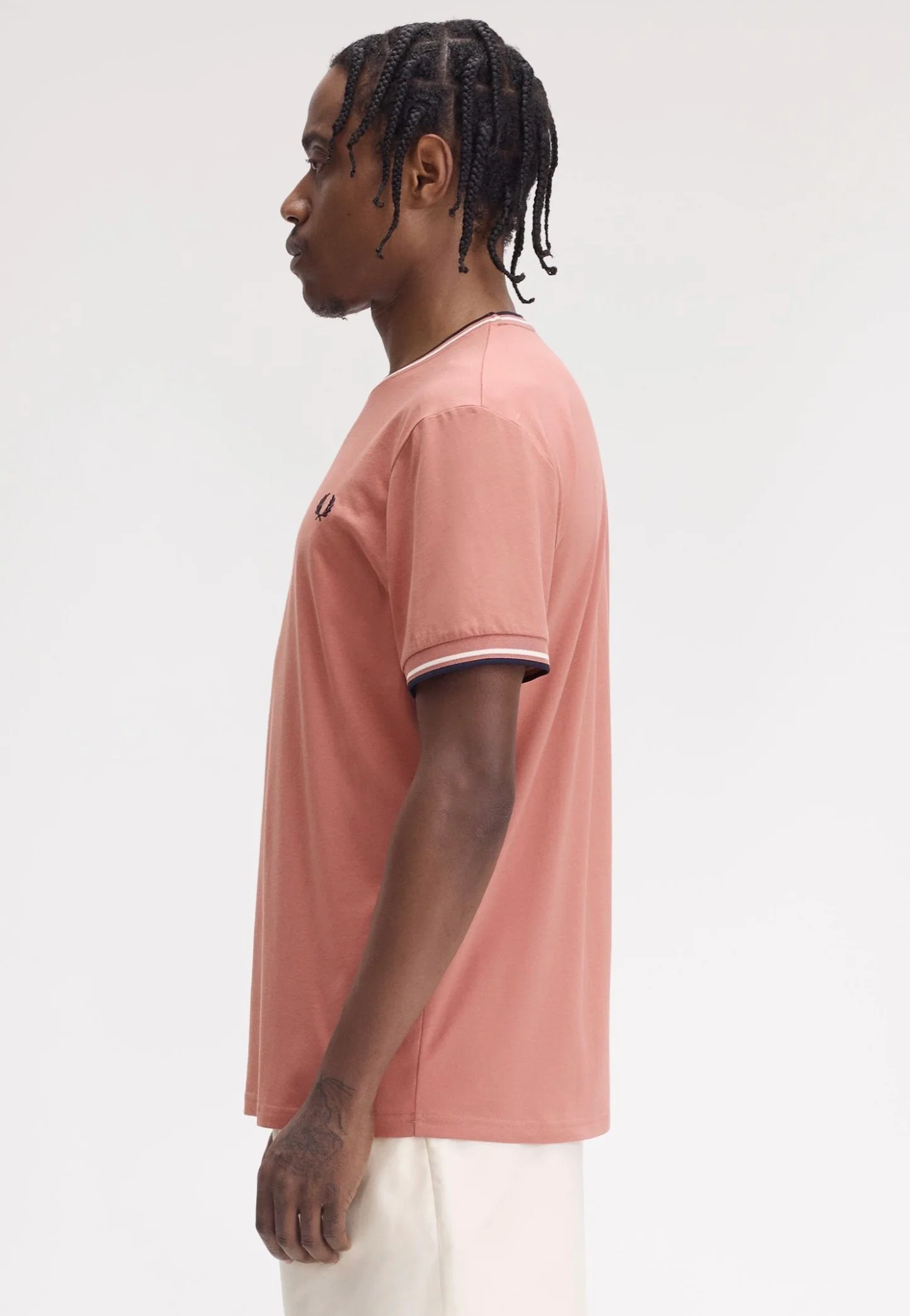 Twin Tipped Putty Pink/Ecru/Navy - T-Shirt - Image 8