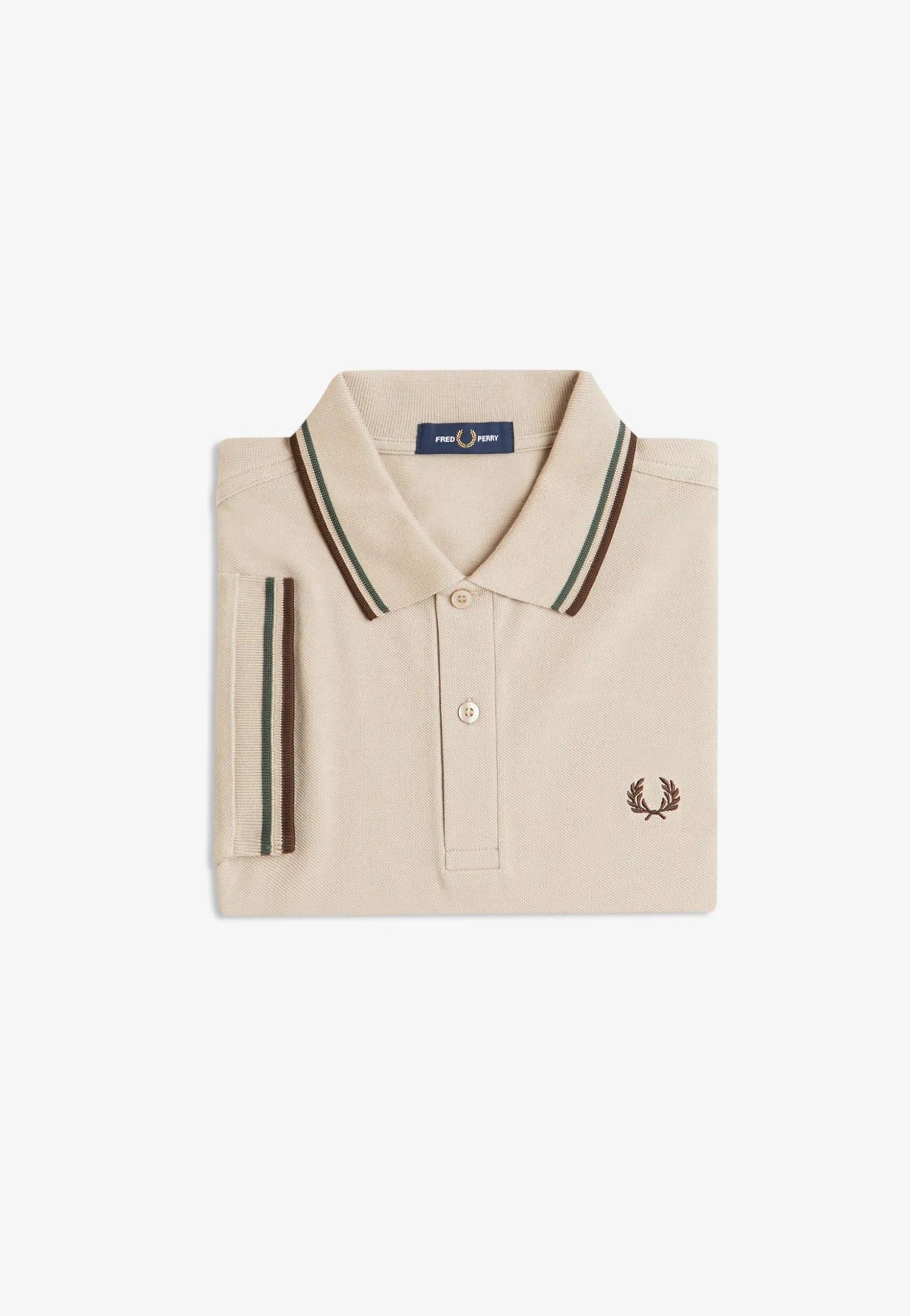 Twin Tipped Warm Oat/Court Green/Burnt Tobacco - Polo - Image 8